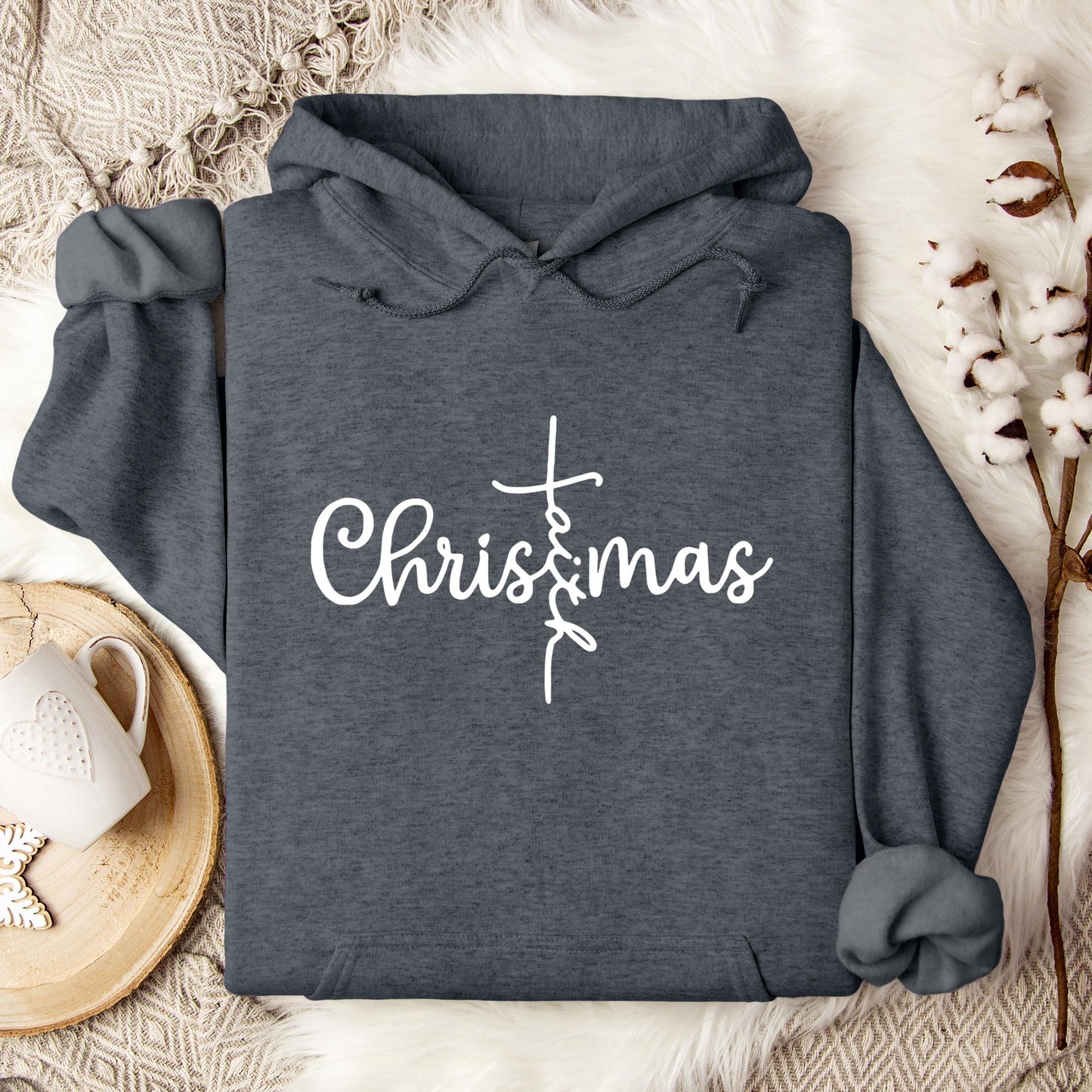 Christmas Faith Cross Hoodie