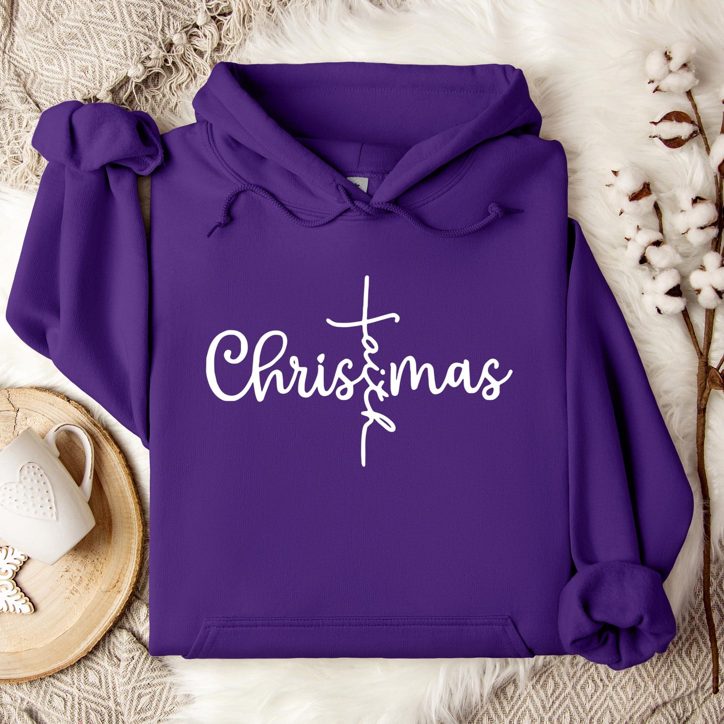 Christmas Faith Cross Hoodie