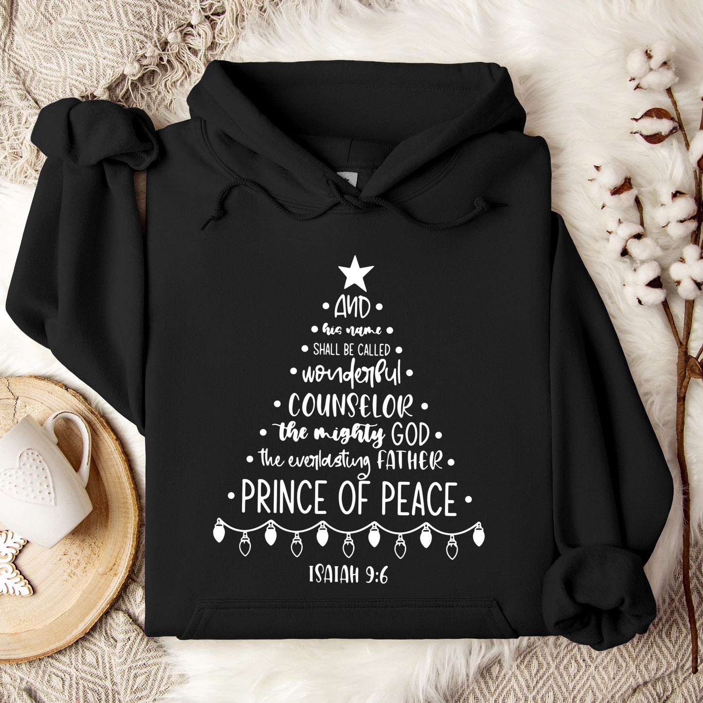 Christmas Nativity Tree Isaiah 9.6 Hoodie