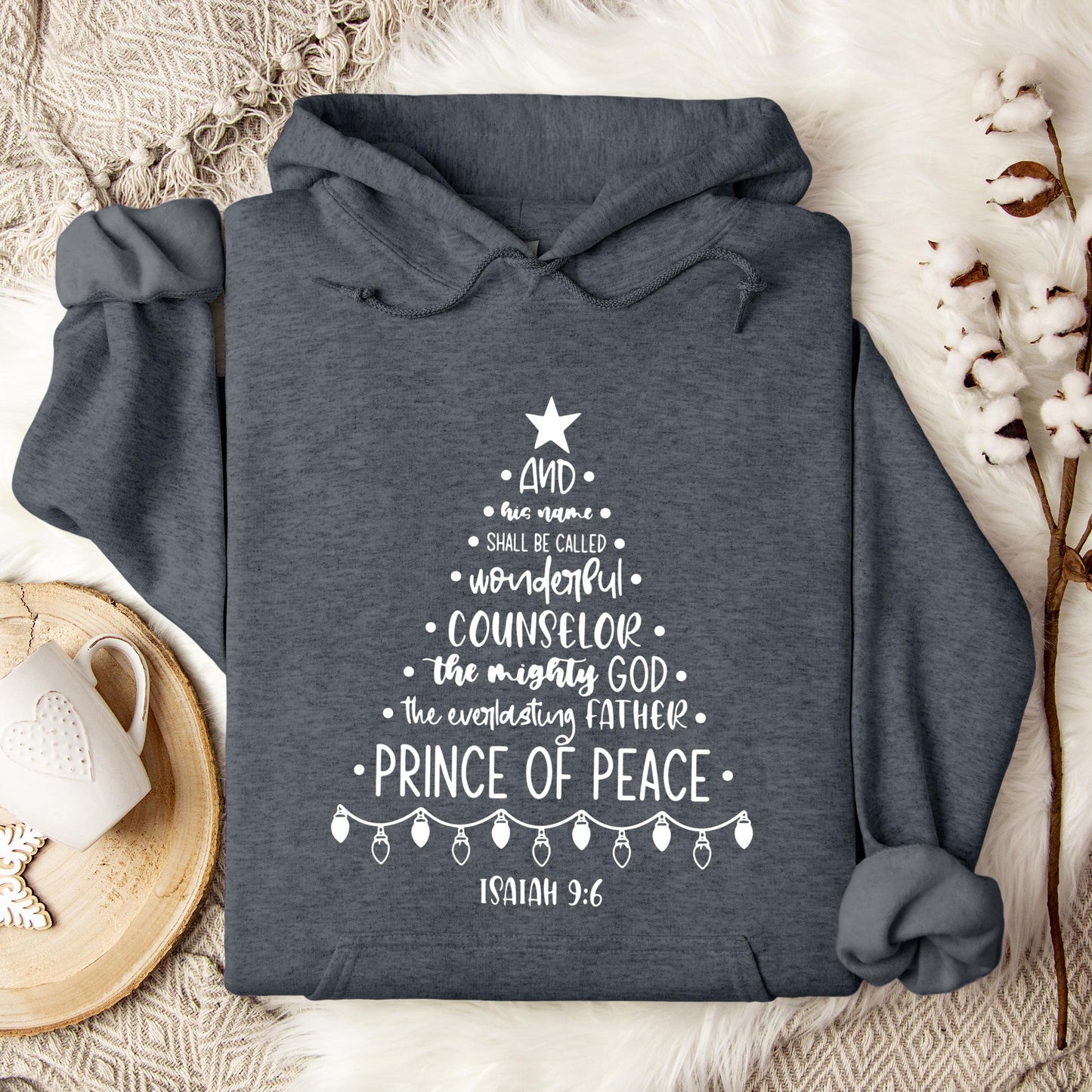 Christmas Nativity Tree Isaiah 9.6 Hoodie
