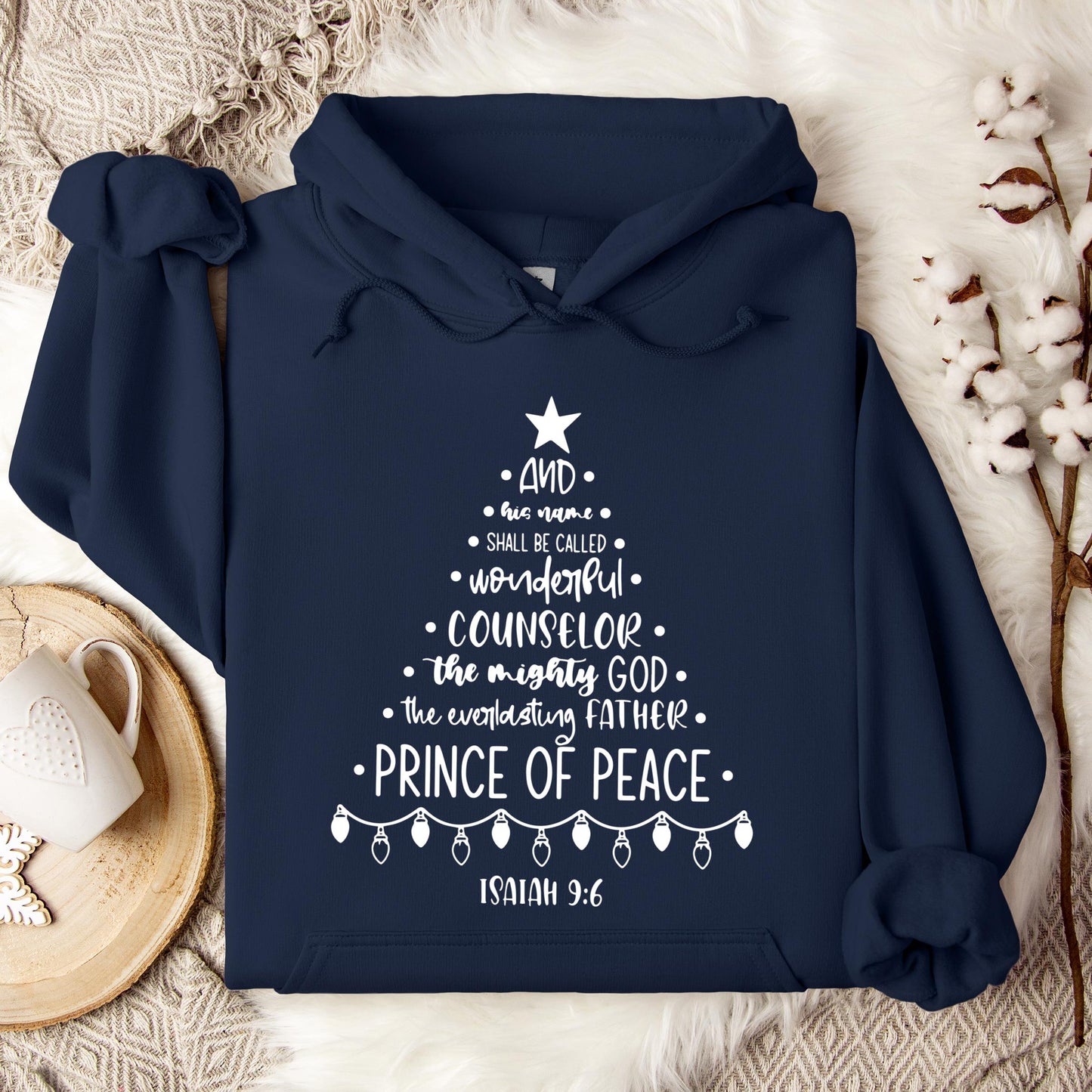 Christmas Nativity Tree Isaiah 9.6 Hoodie