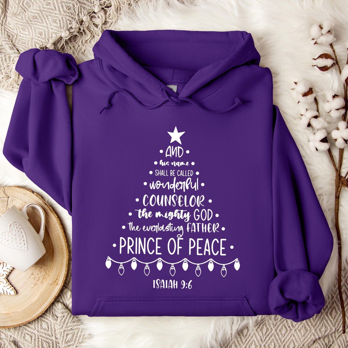 Christmas Nativity Tree Isaiah 9.6 Hoodie