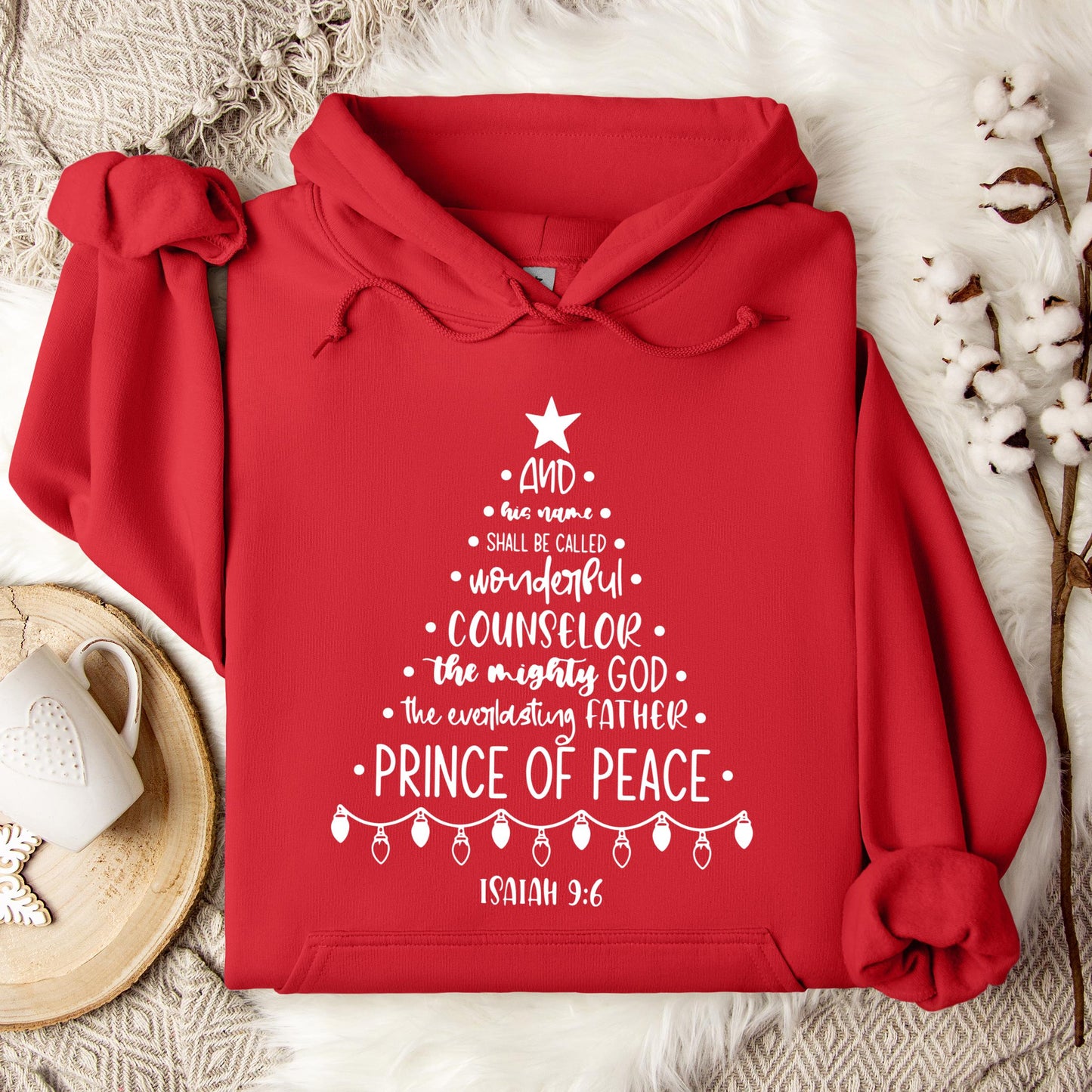 Christmas Nativity Tree Isaiah 9.6 Hoodie