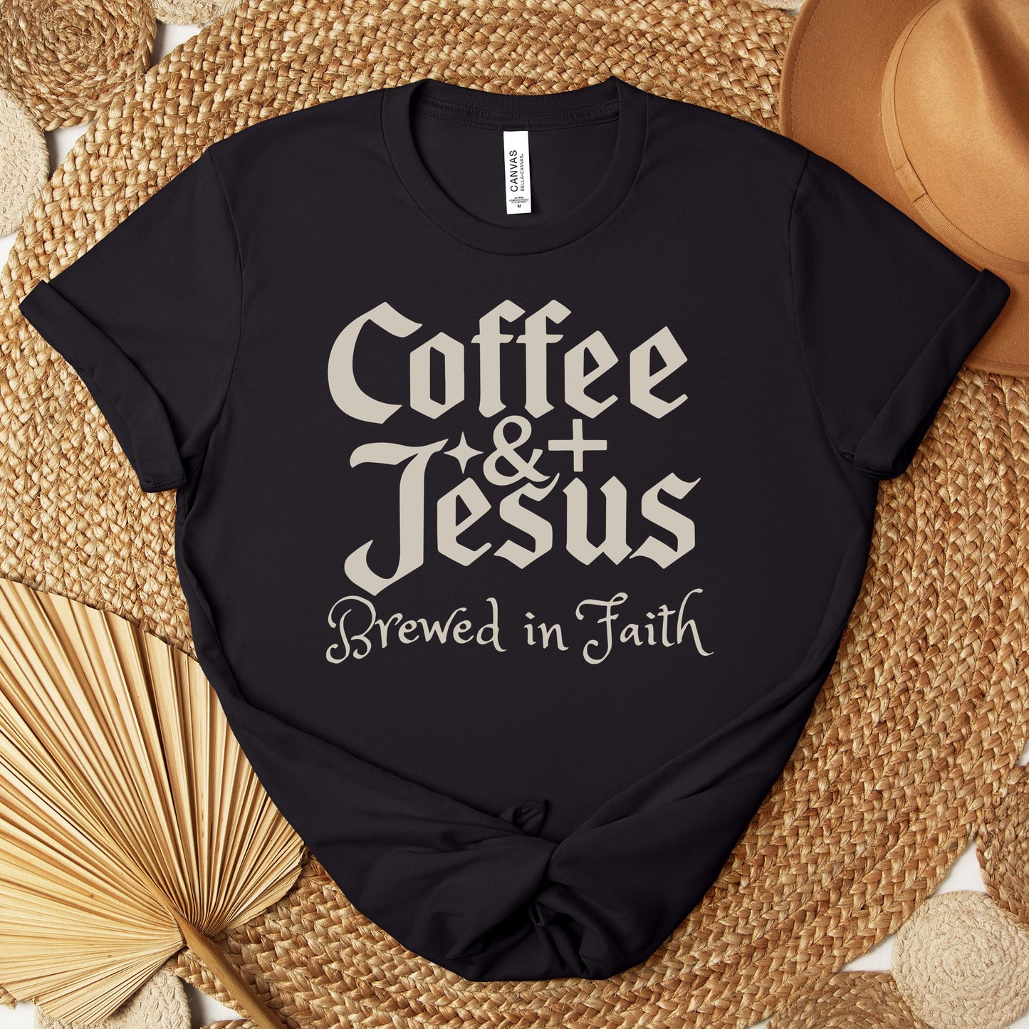 Coffee And Jesus Brewed In Faith Premium T-shirt