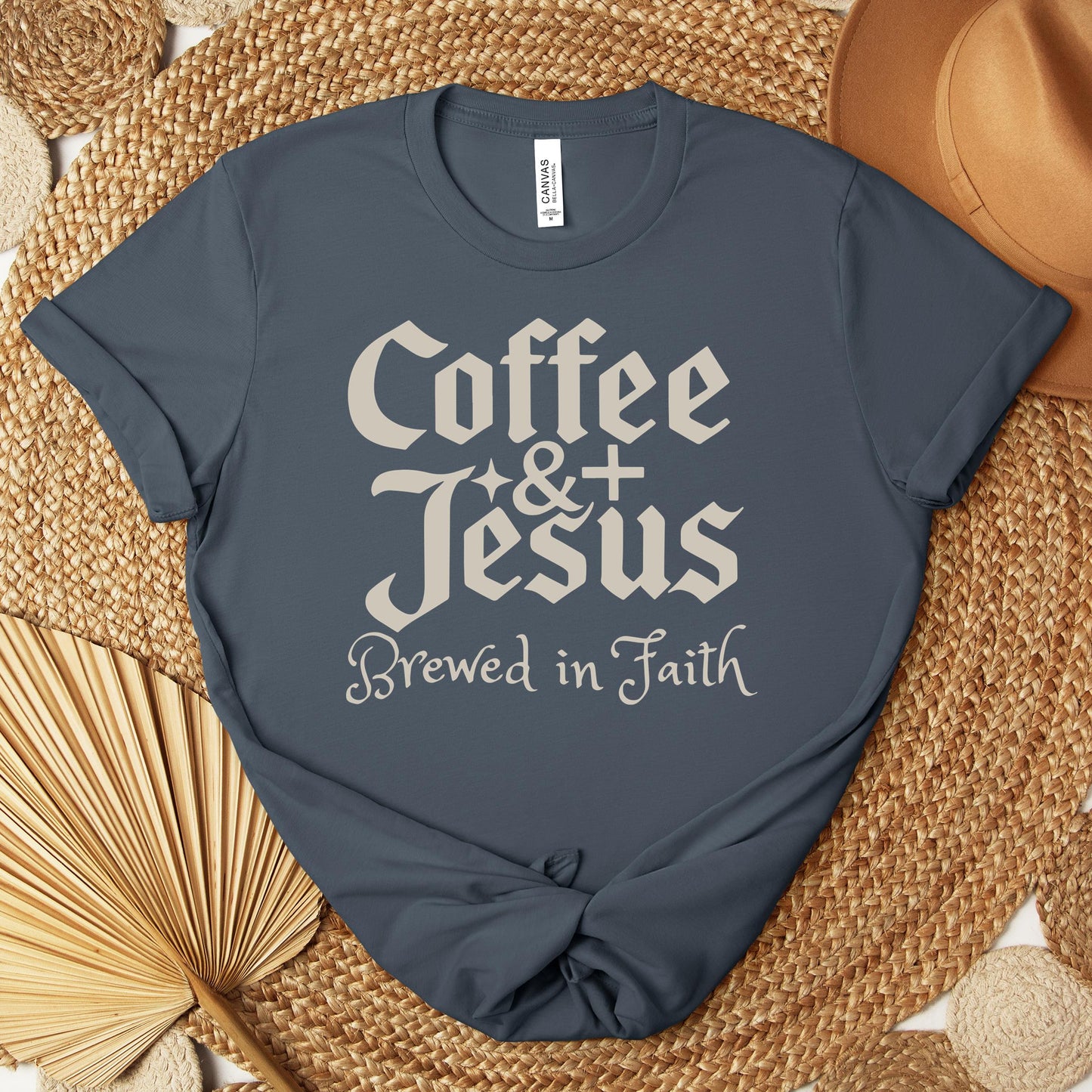 Coffee And Jesus Brewed In Faith Premium T-shirt