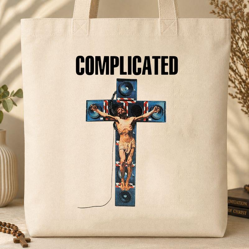 Complicated Jesus Cross Tote Bag