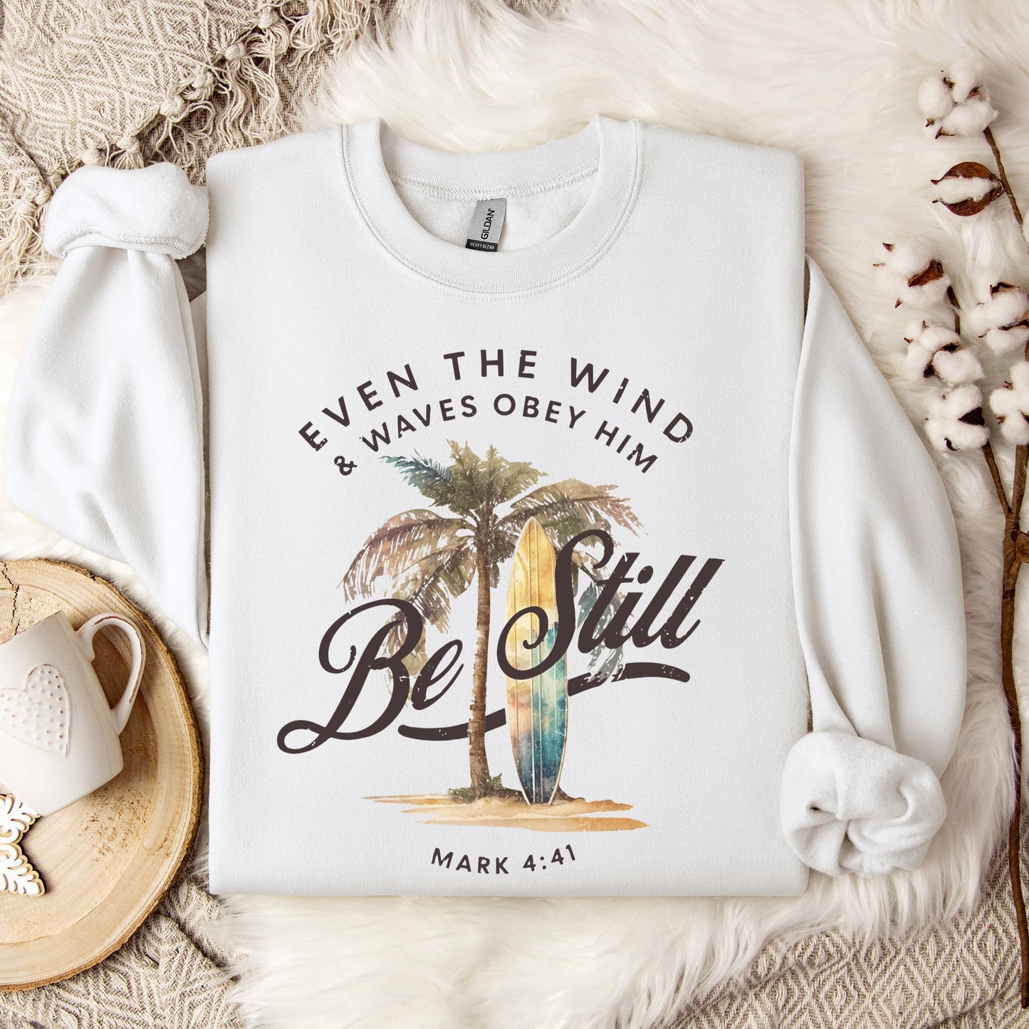 Even The Wind & Waves Obey Him Mark 4.41 Sweatshirt