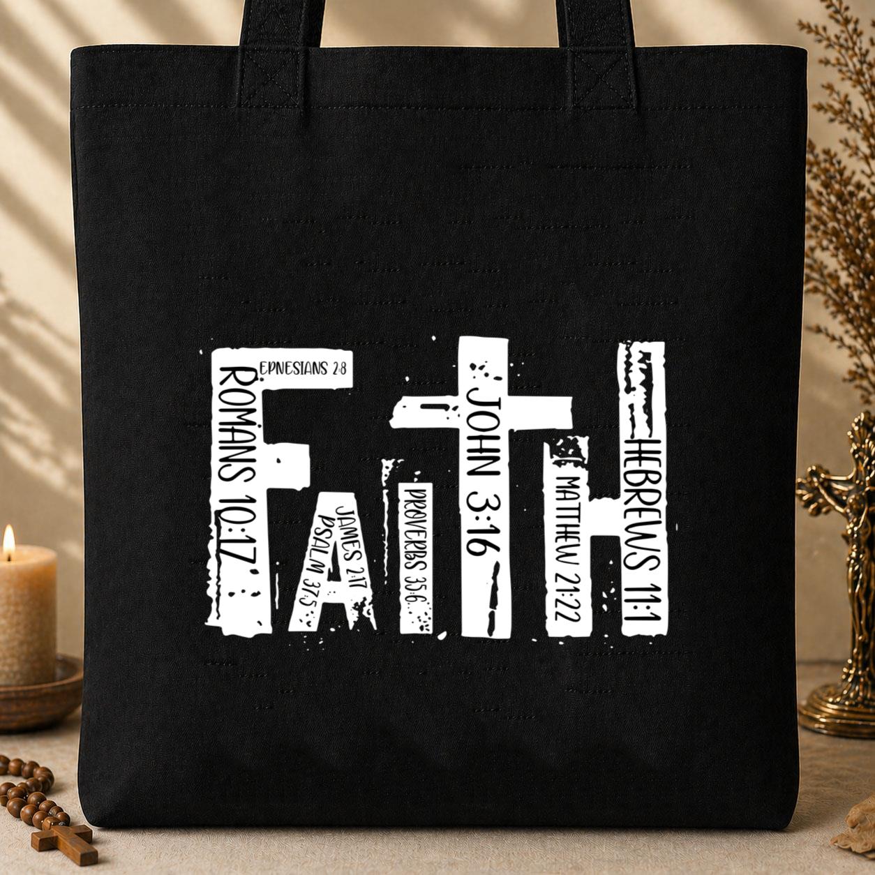 Faith Bible Verses Tote Bag