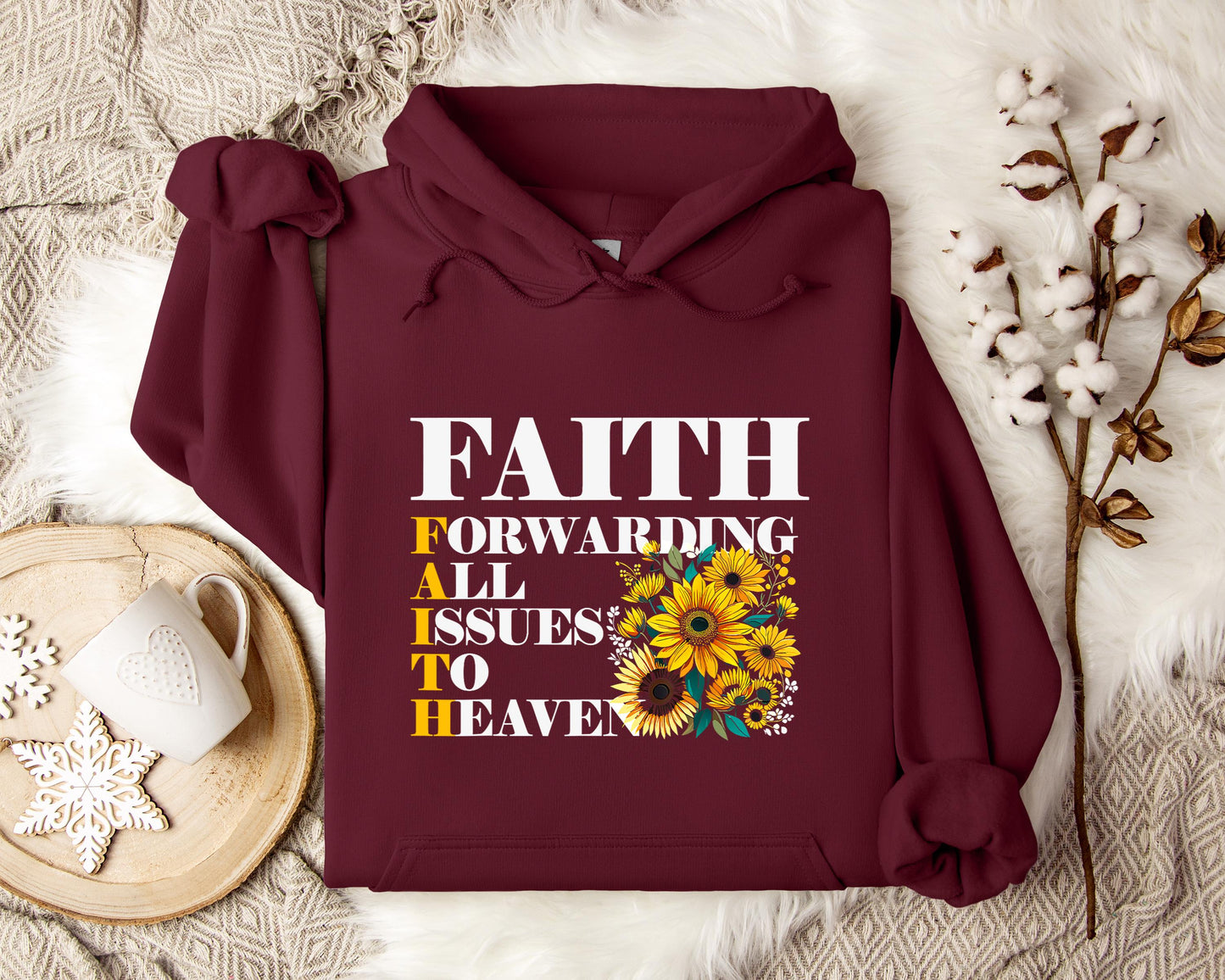 Faith Forwarding All Issues To Heaven Hoodie