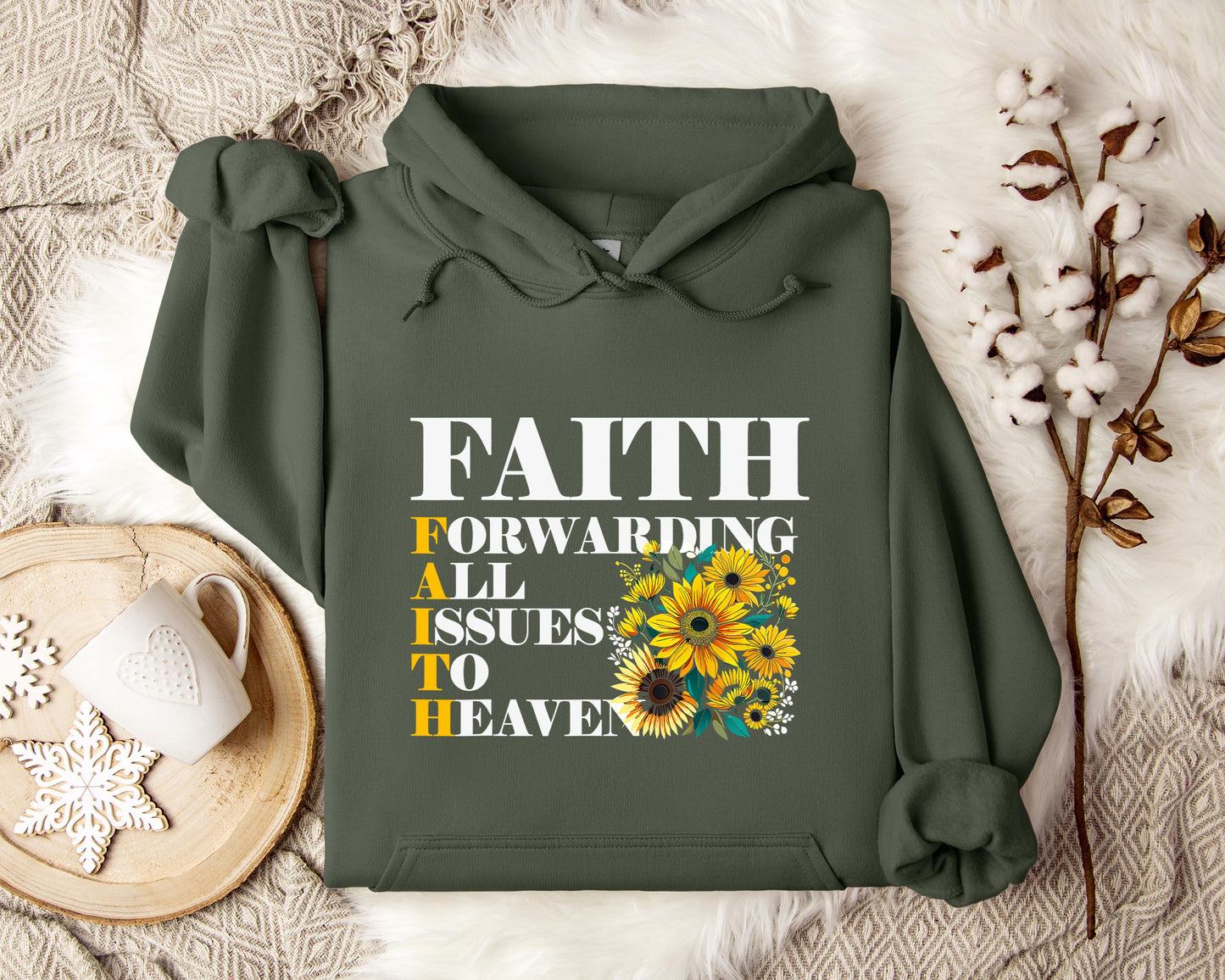 Faith Forwarding All Issues To Heaven Hoodie