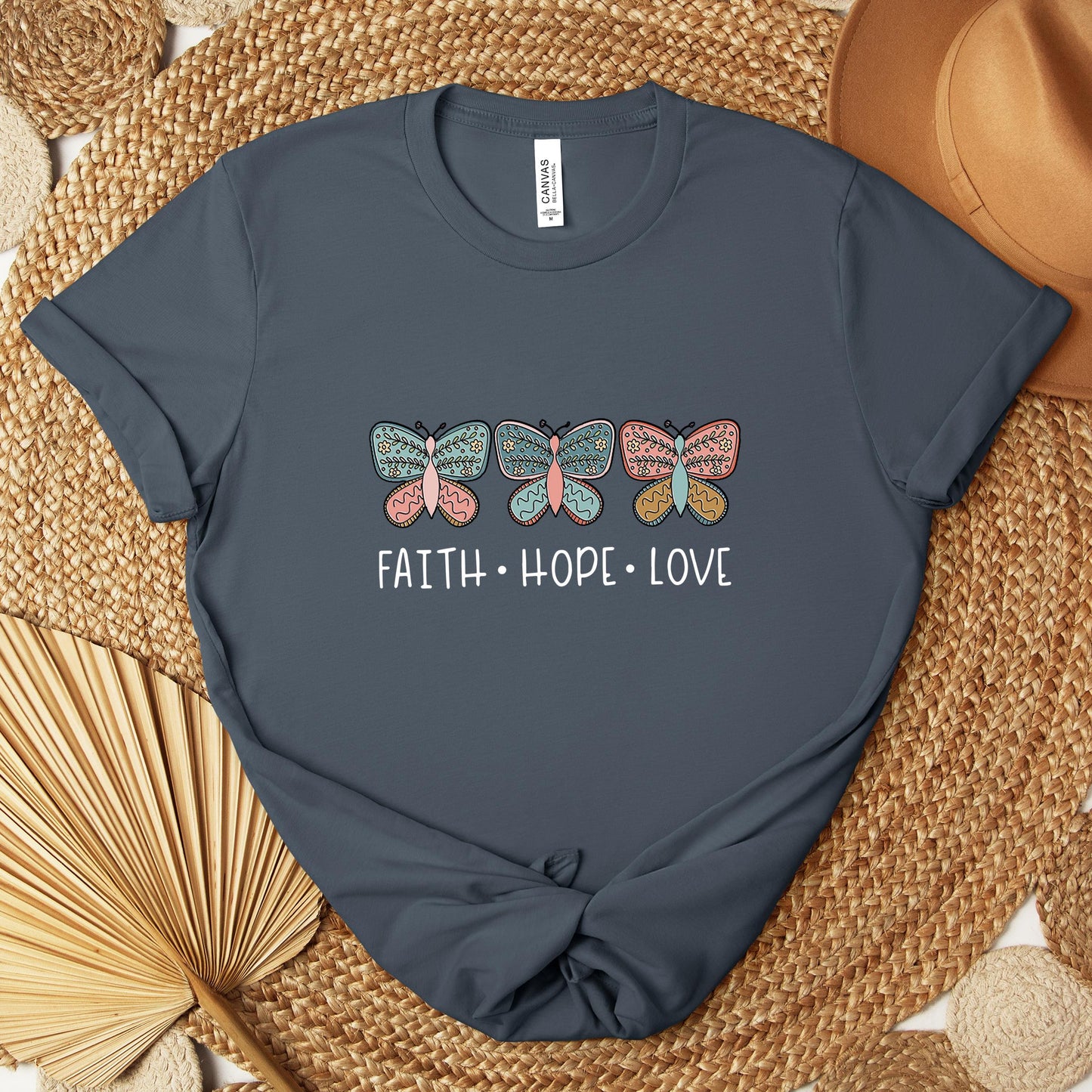 Faith Hope Love Butterflies 01 Premium T-shirt