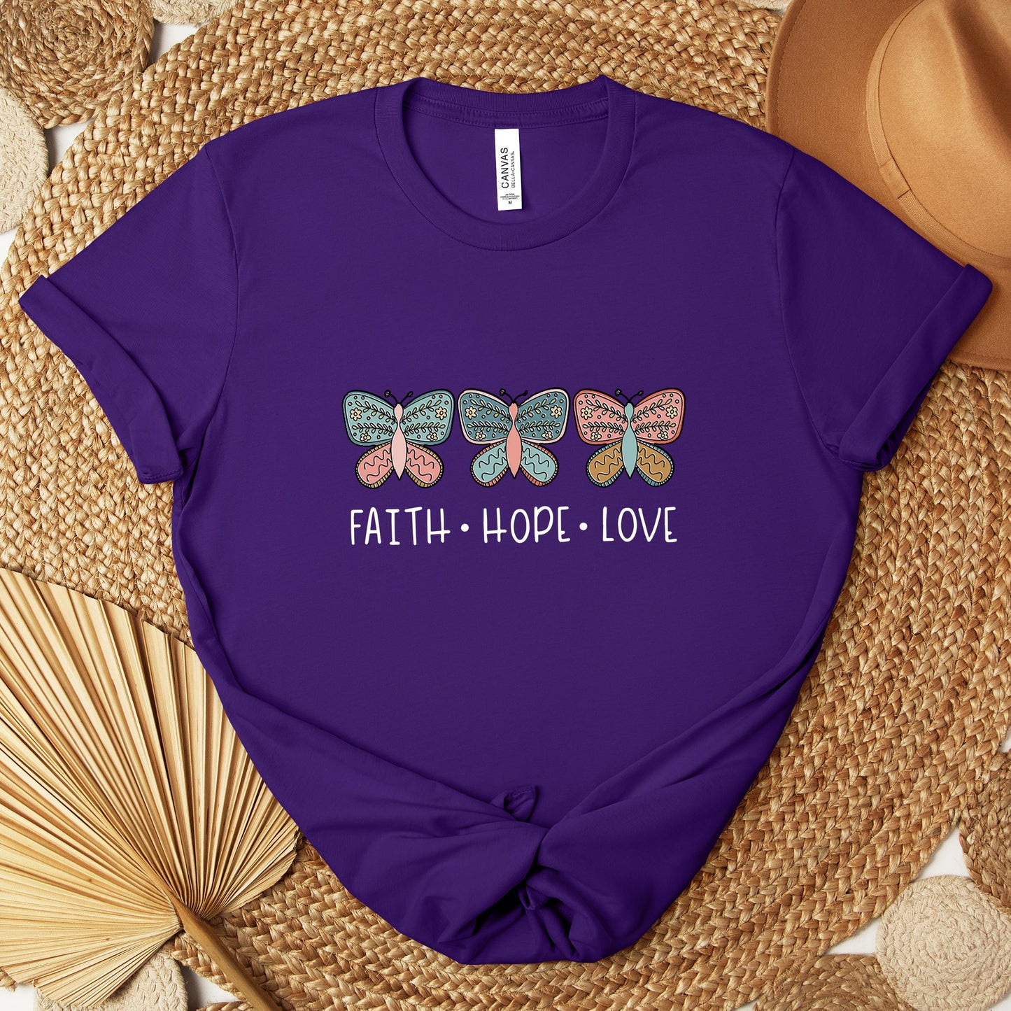 Faith Hope Love Butterflies 01 Premium T-shirt