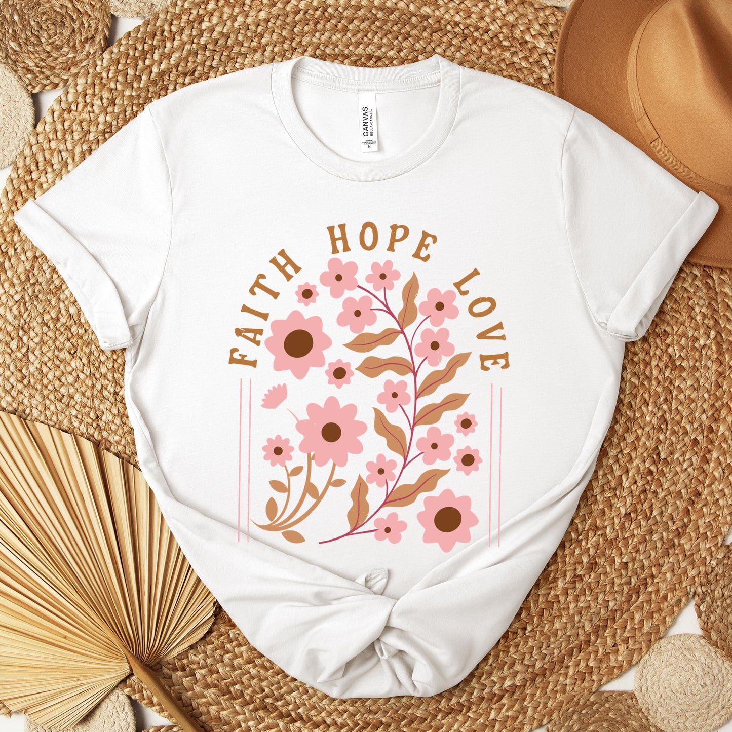 Faith Hope Love Flower 02 Premium T-shirt