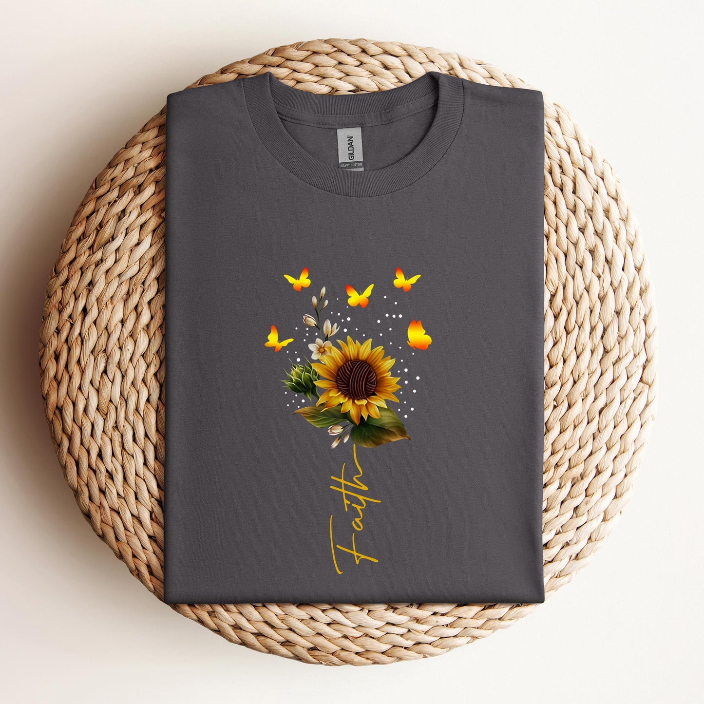 Faith Sunflower Butterfly Yarn