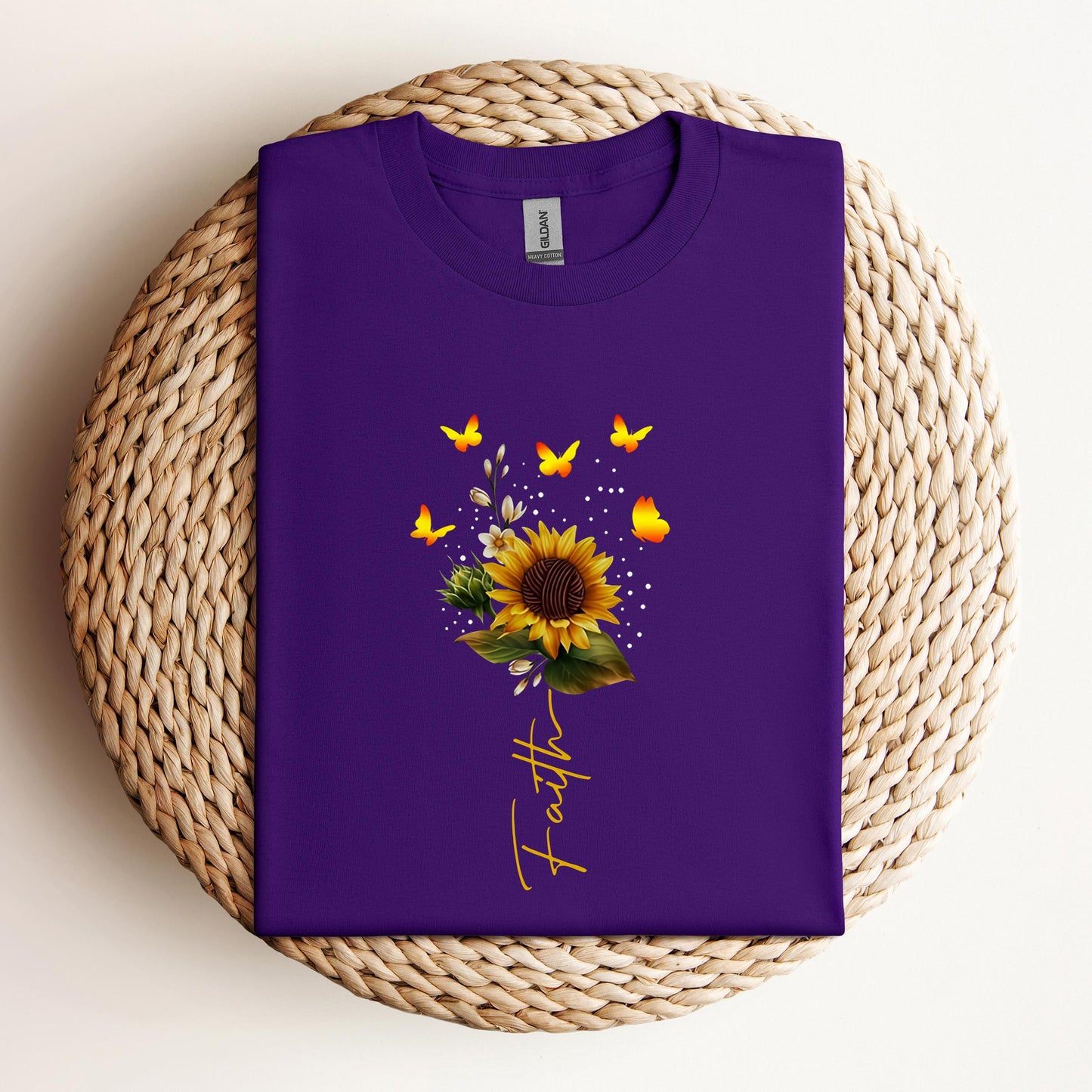 Faith Sunflower Butterfly Yarn