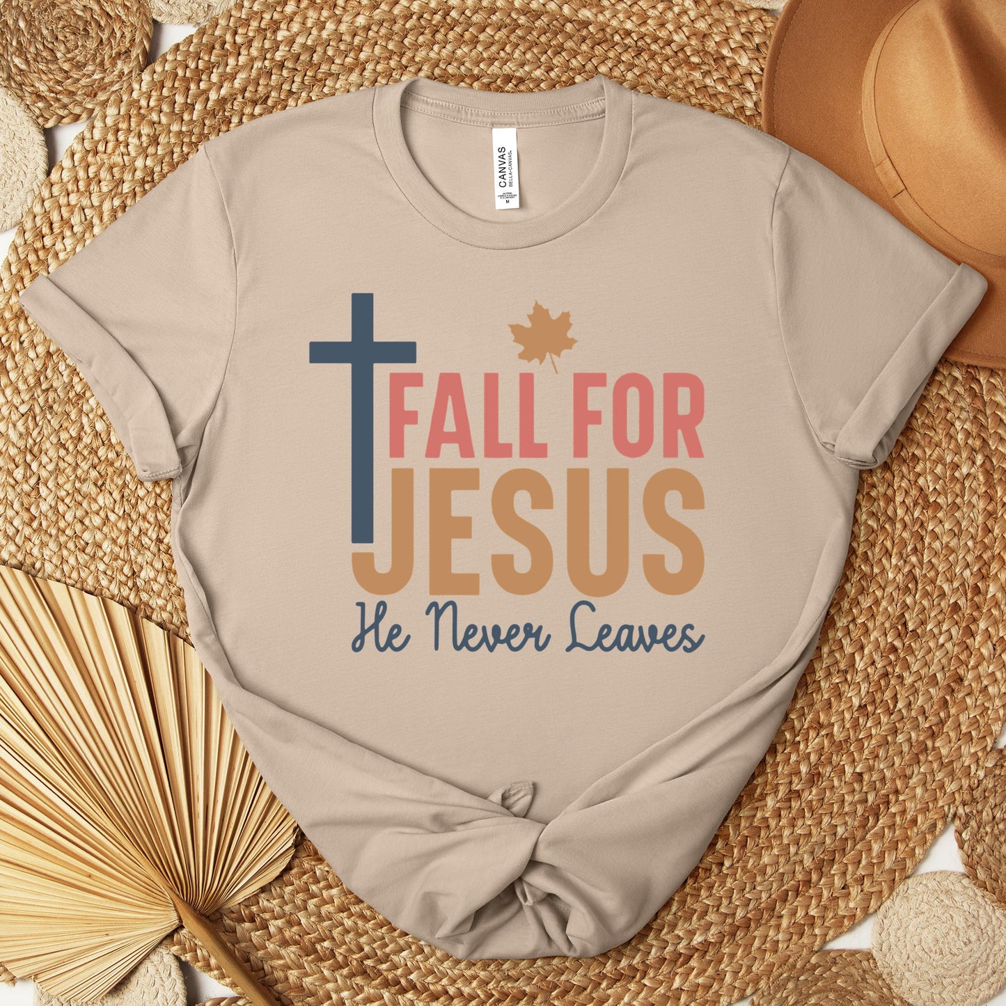 Fall For Jesus He Never Leaves 17 Premium T-shirt