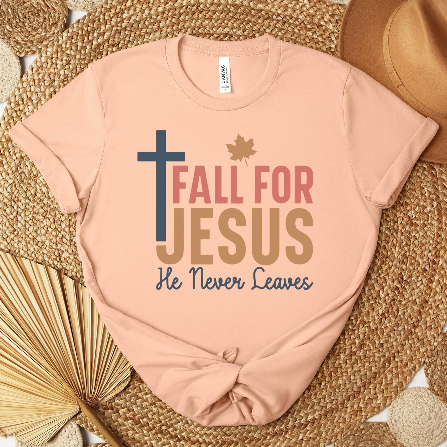 Fall For Jesus He Never Leaves 17 Premium T-shirt