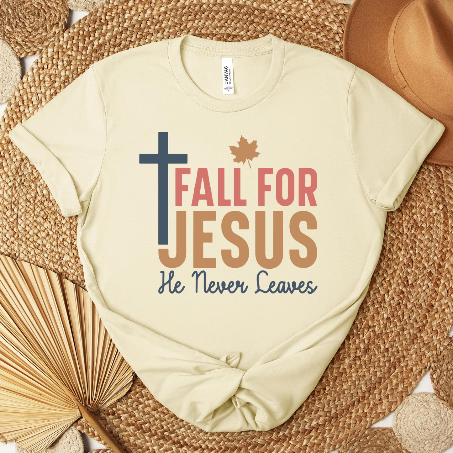 Fall For Jesus He Never Leaves 17 Premium T-shirt