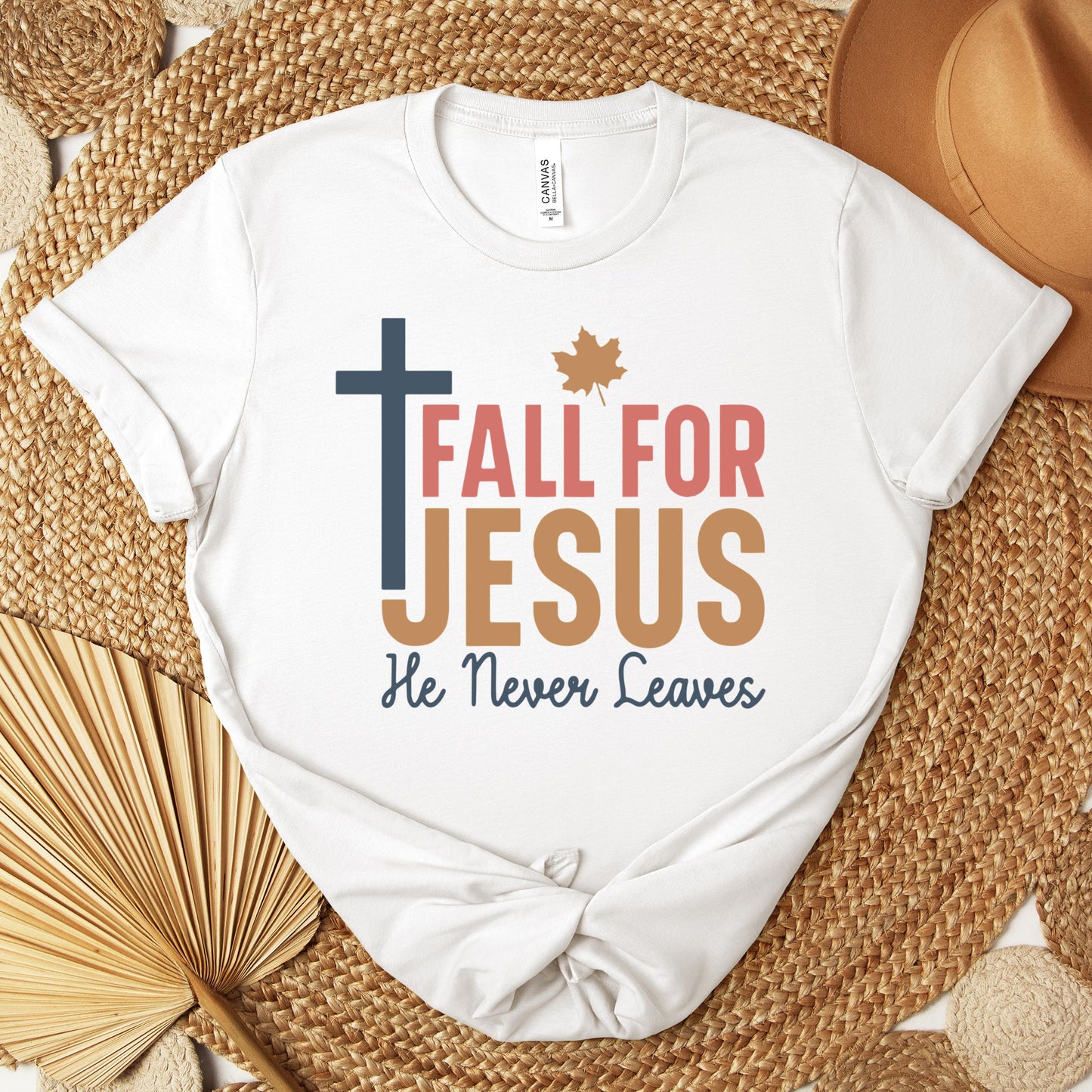 Fall For Jesus He Never Leaves 17 Premium T-shirt