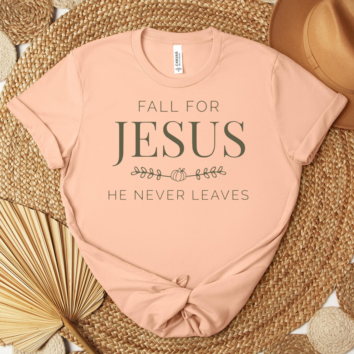 Fall For Jesus He Never Leaves 20 Premium T-shirt