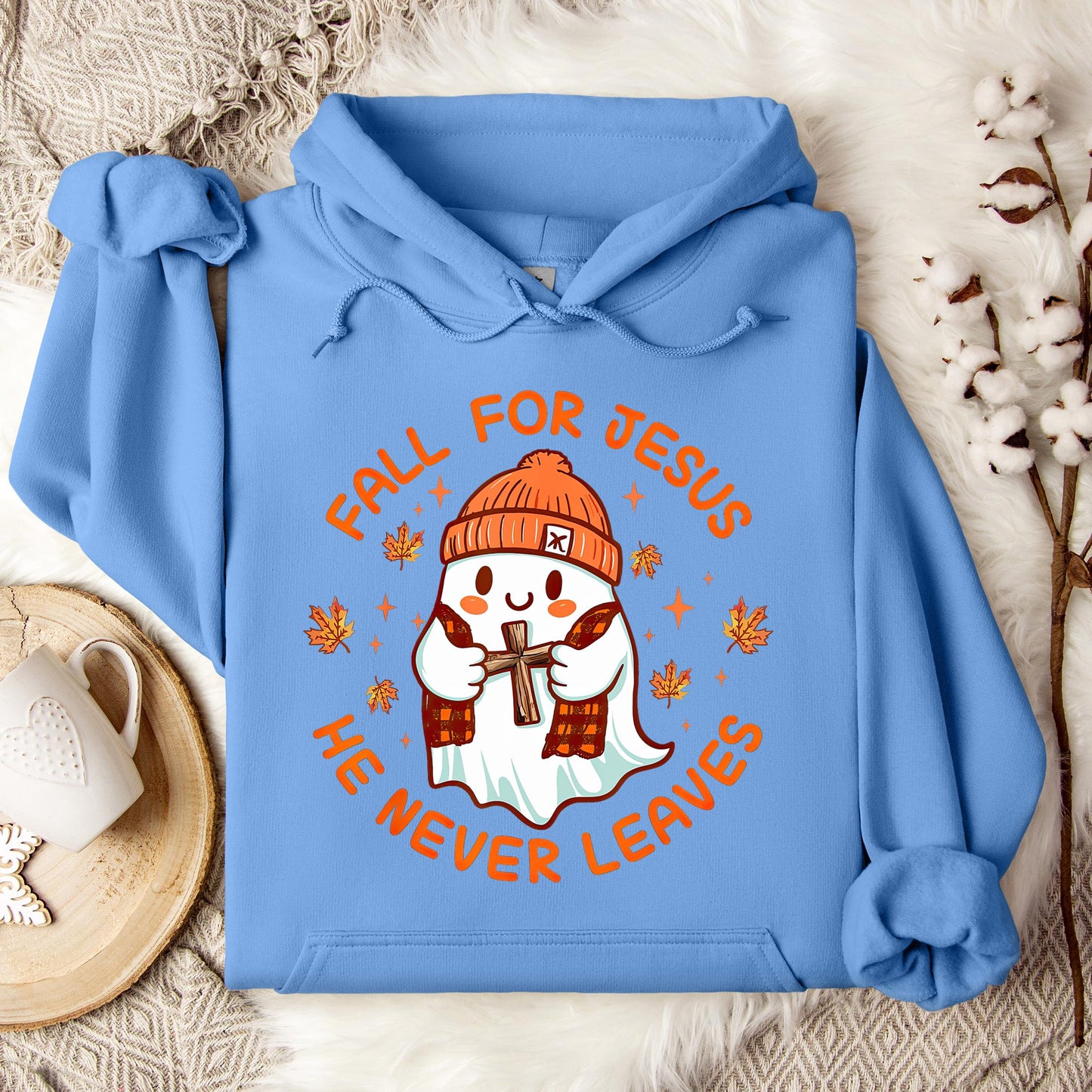Fall For Jesus He Never Leaves 23 Hoodie