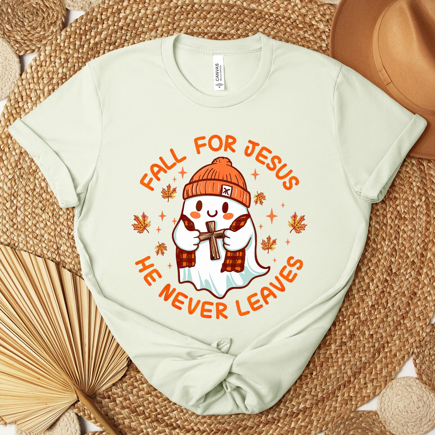 Fall For Jesus He Never Leaves 23 Premium T-shirt