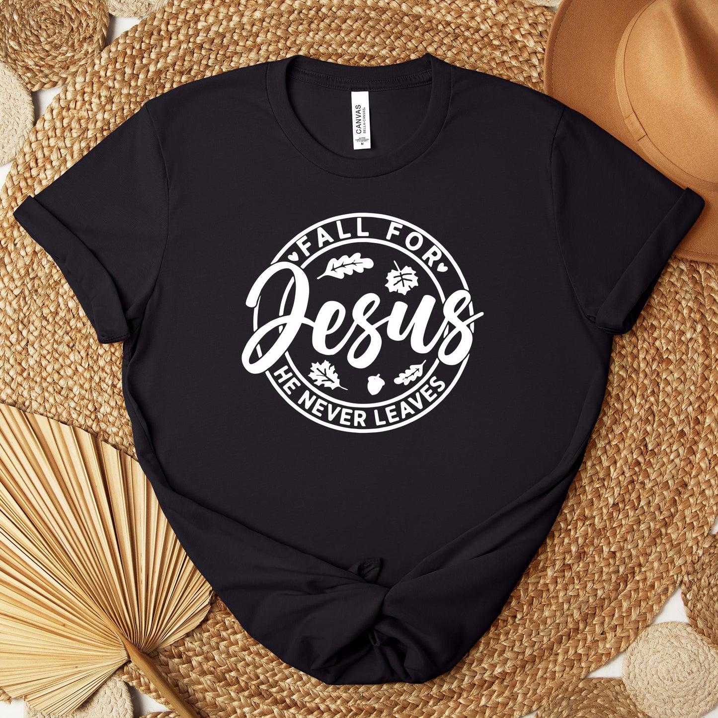Fall For Jesus He Never Leaves 24 Premium T-shirt