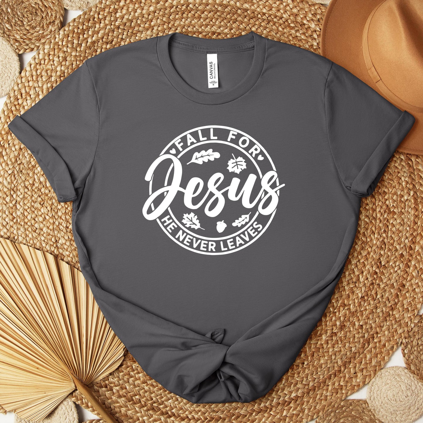 Fall For Jesus He Never Leaves 24 Premium T-shirt