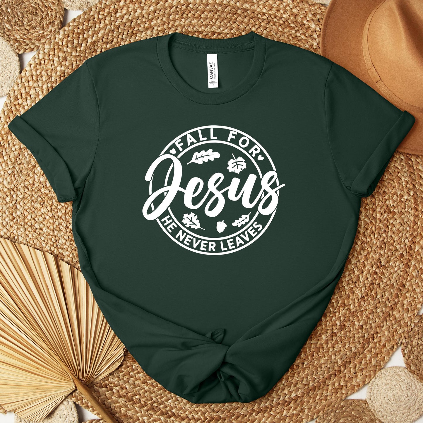 Fall For Jesus He Never Leaves 24 Premium T-shirt