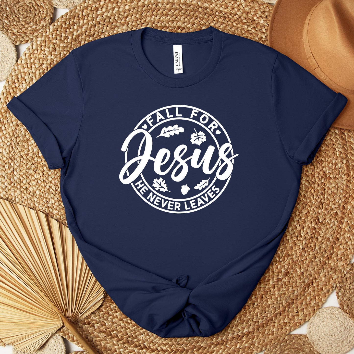 Fall For Jesus He Never Leaves 24 Premium T-shirt