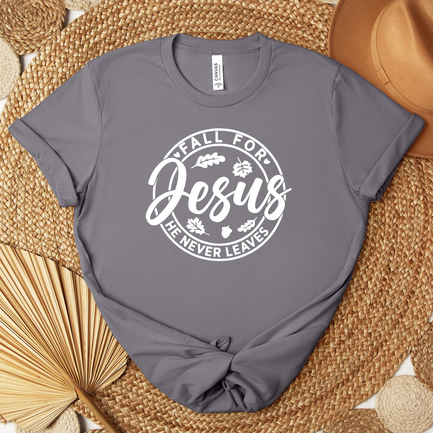 Fall For Jesus He Never Leaves 24 Premium T-shirt