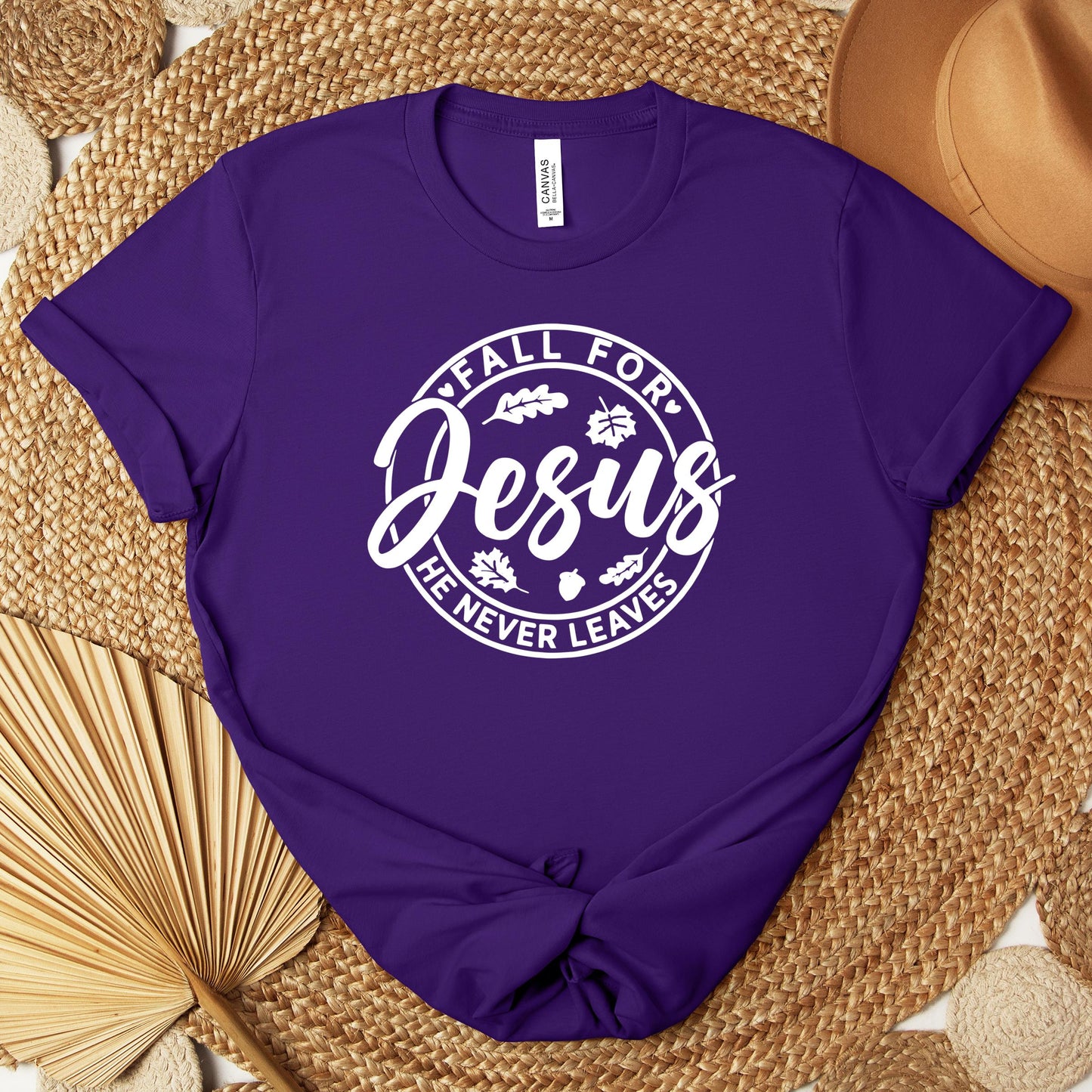 Fall For Jesus He Never Leaves 24 Premium T-shirt