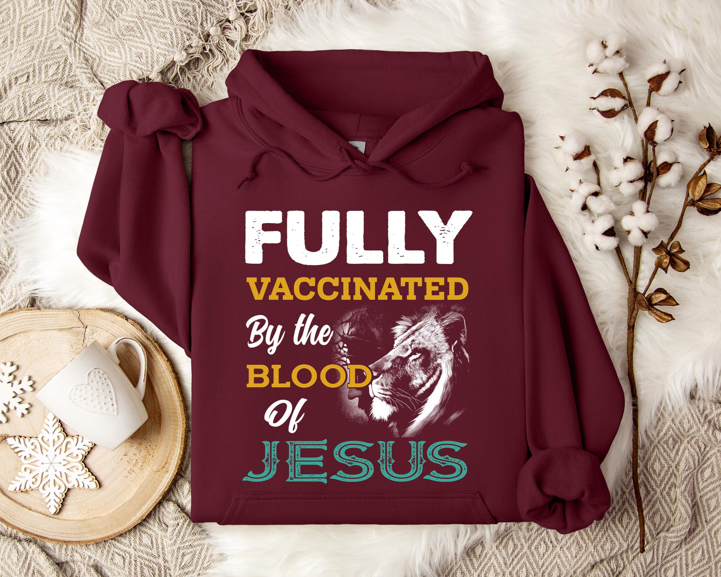 Fully Vaccinated By Blood Of Jesus Hoodie