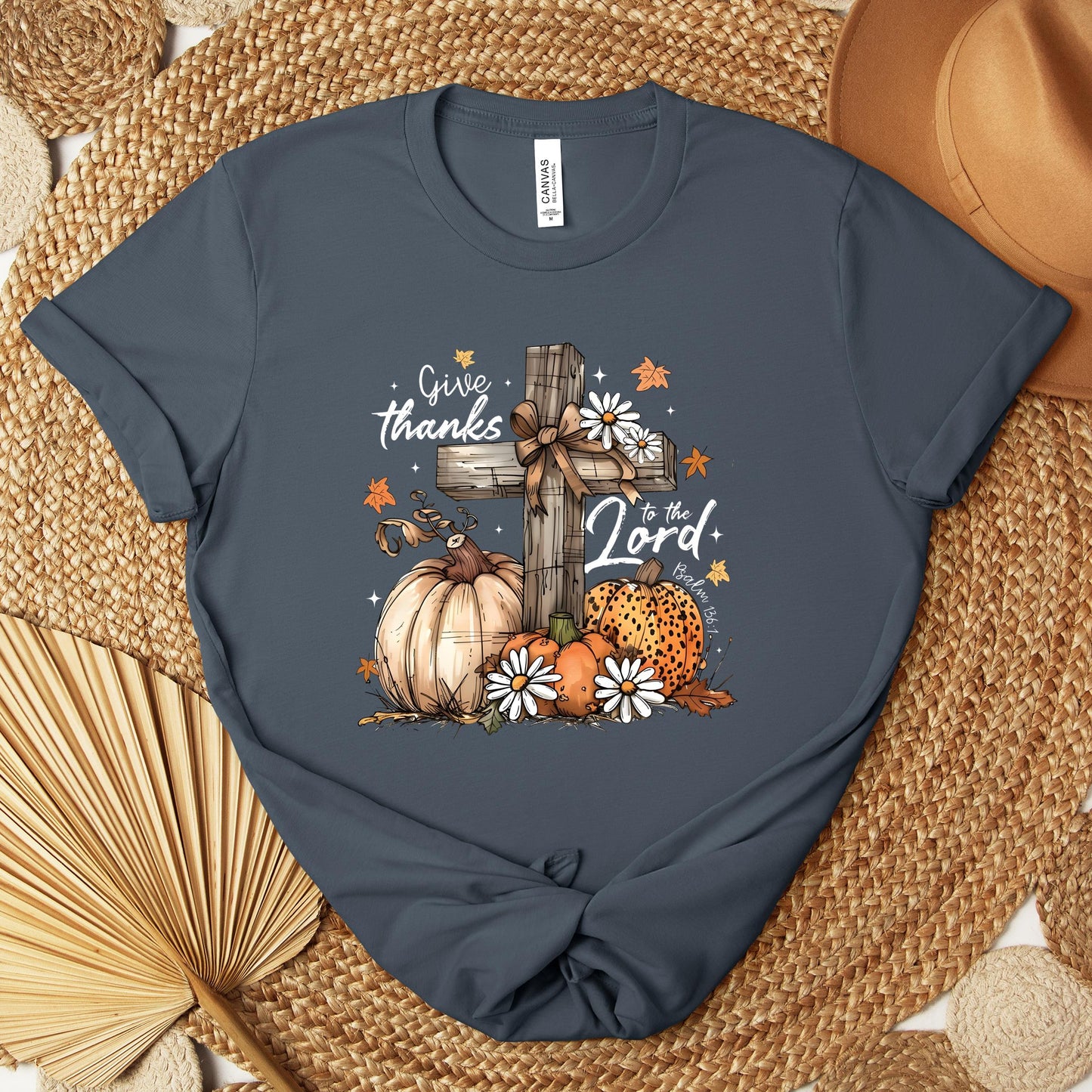Give Thanks To The Lord Psalm 136.1 03 Premium T-shirt