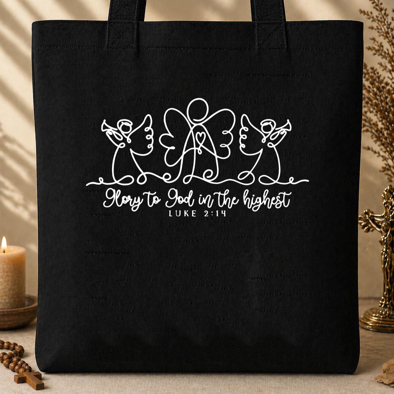 Glory To God In The Highest Luke 2.14 01 Tote Bag