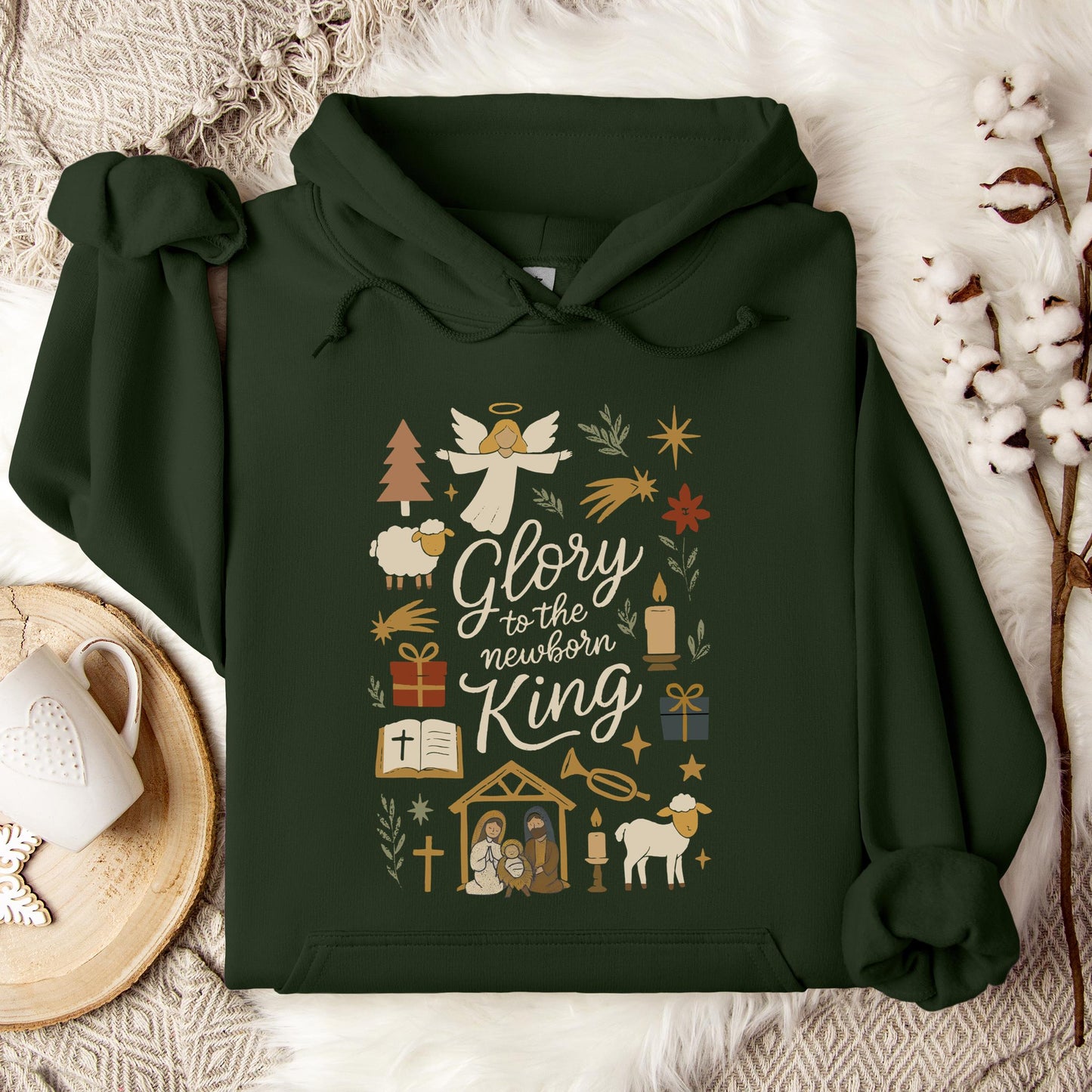 Glory To The Newborn King Hoodie