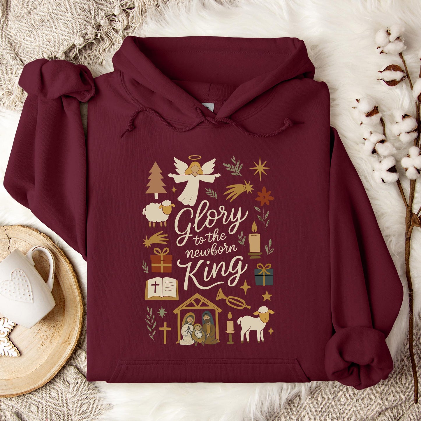 Glory To The Newborn King Hoodie