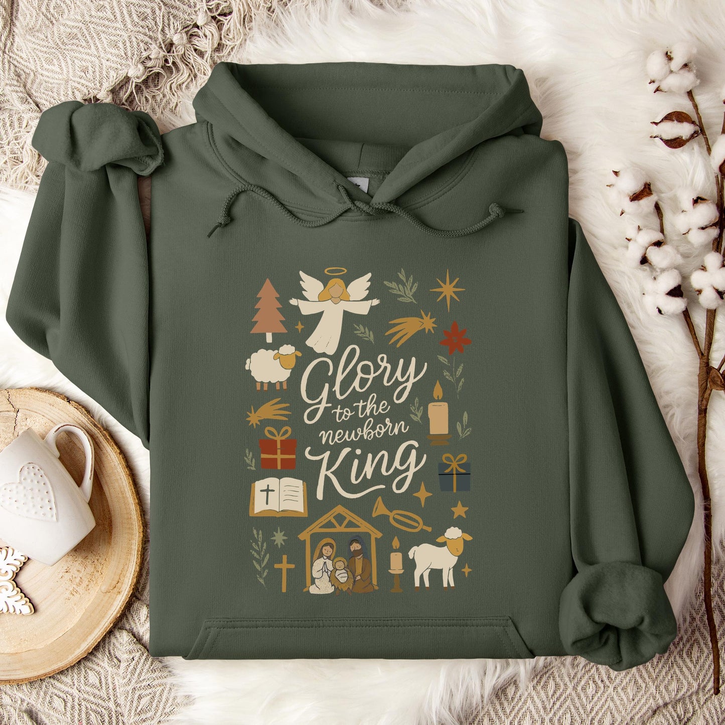 Glory To The Newborn King Hoodie
