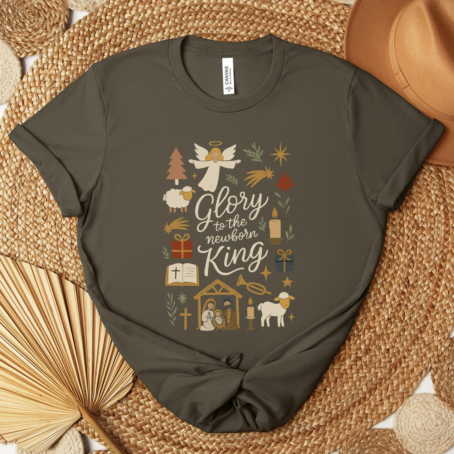 Glory To The Newborn King Premium T-shirt
