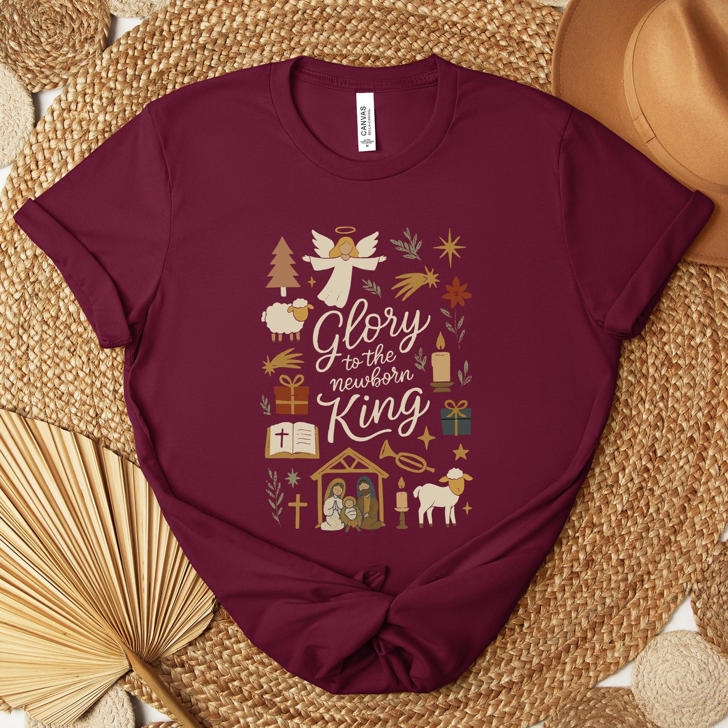 Glory To The Newborn King Premium T-shirt