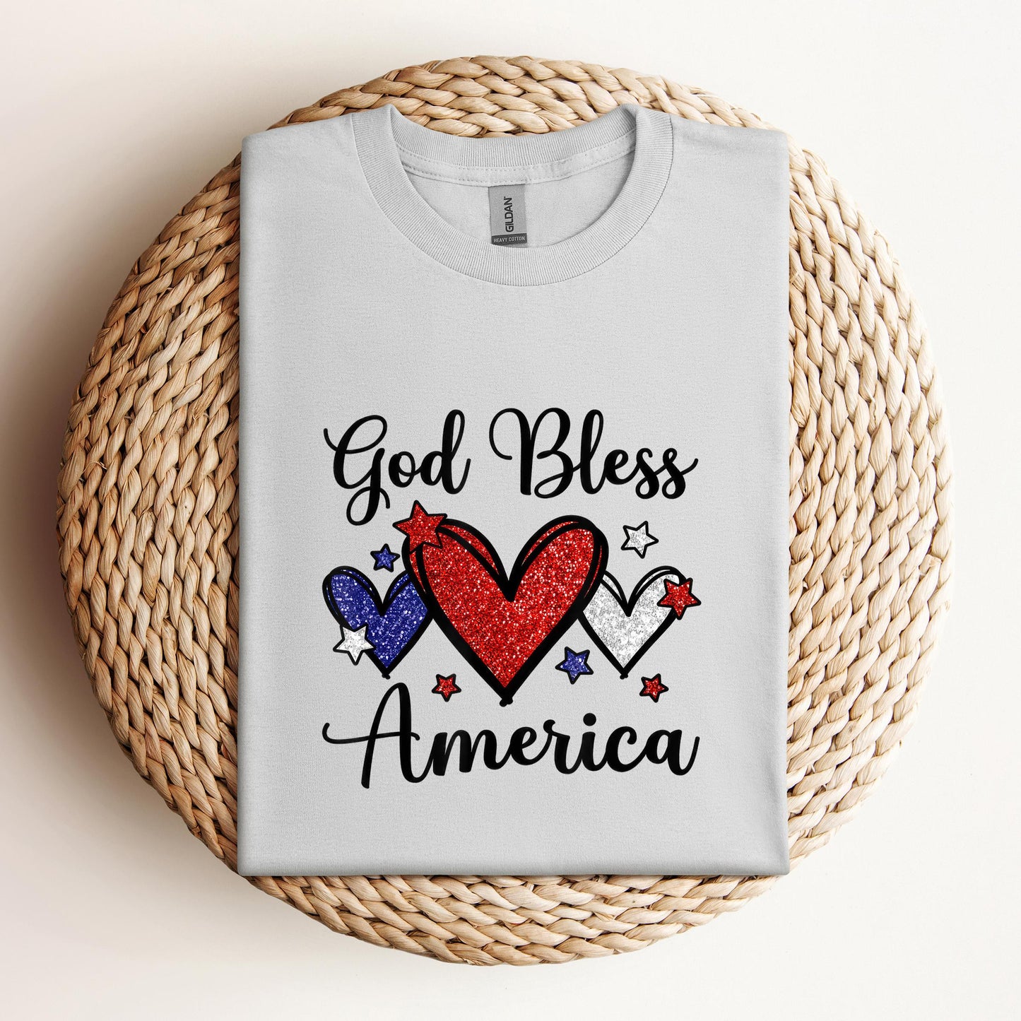 God Bless America Patriotic USA Flag Colors For Christians