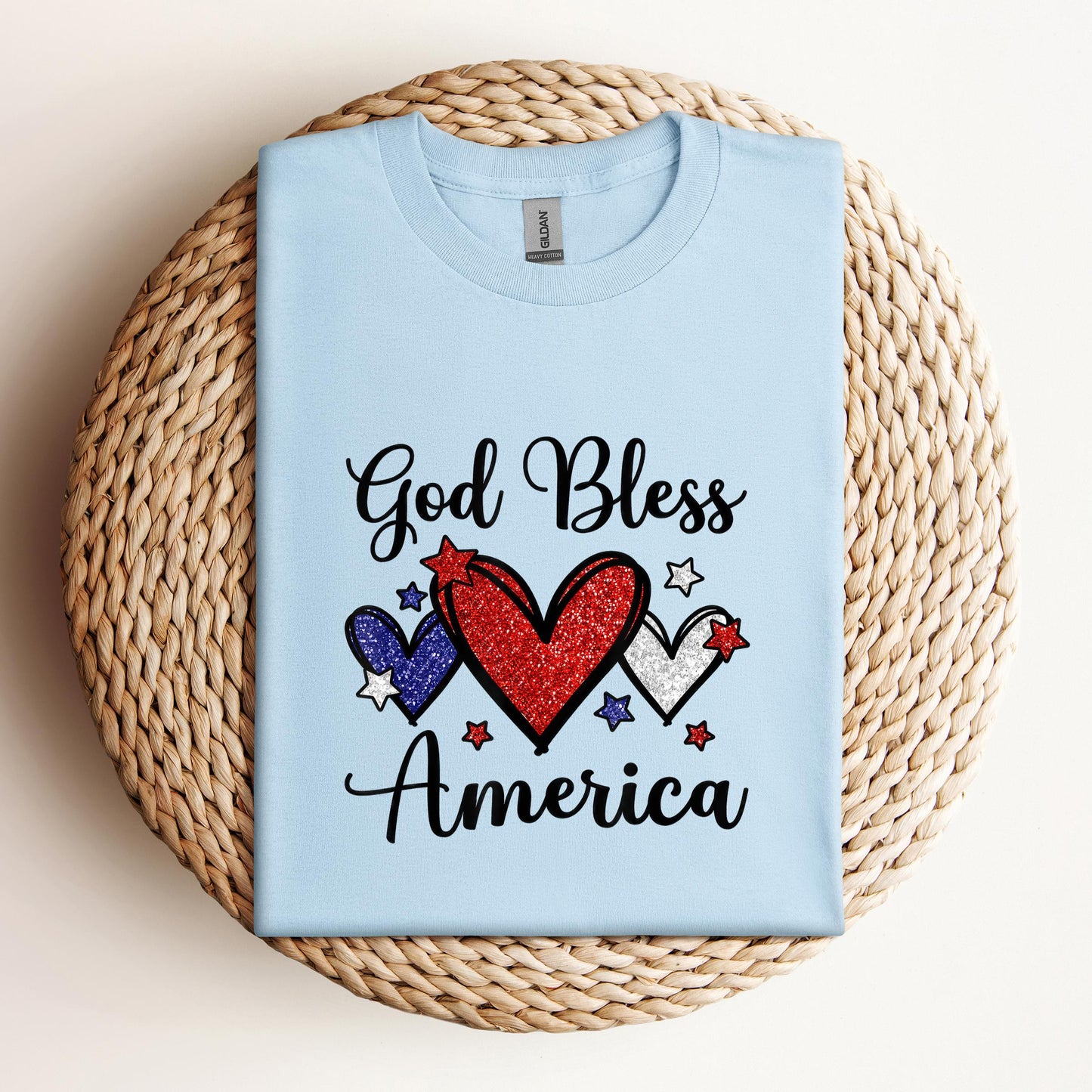 God Bless America Patriotic USA Flag Colors For Christians
