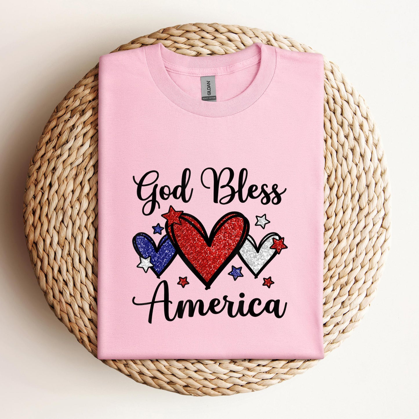 God Bless America Patriotic USA Flag Colors For Christians