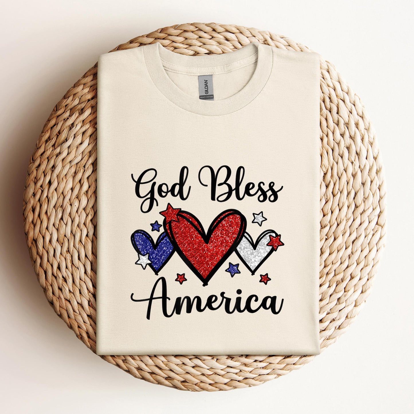 God Bless America Patriotic USA Flag Colors For Christians