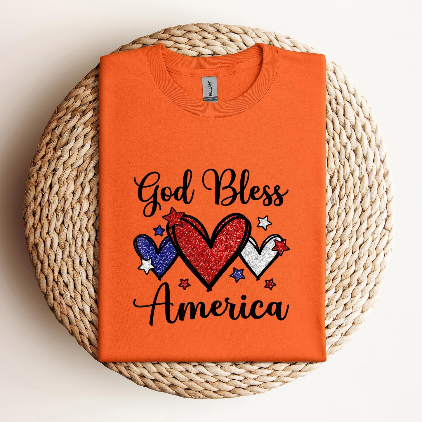 God Bless America Patriotic USA Flag Colors For Christians