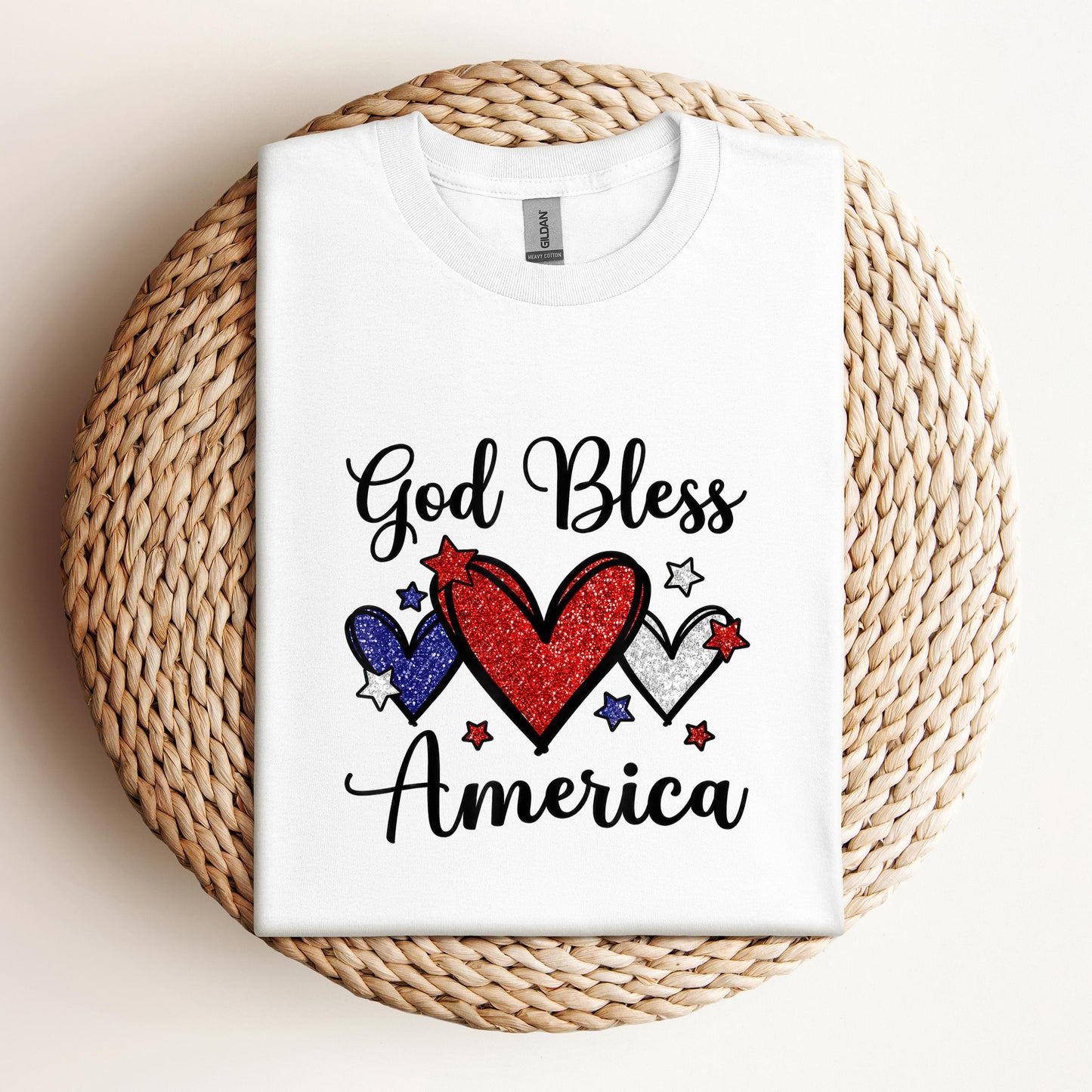 God Bless America Patriotic USA Flag Colors For Christians