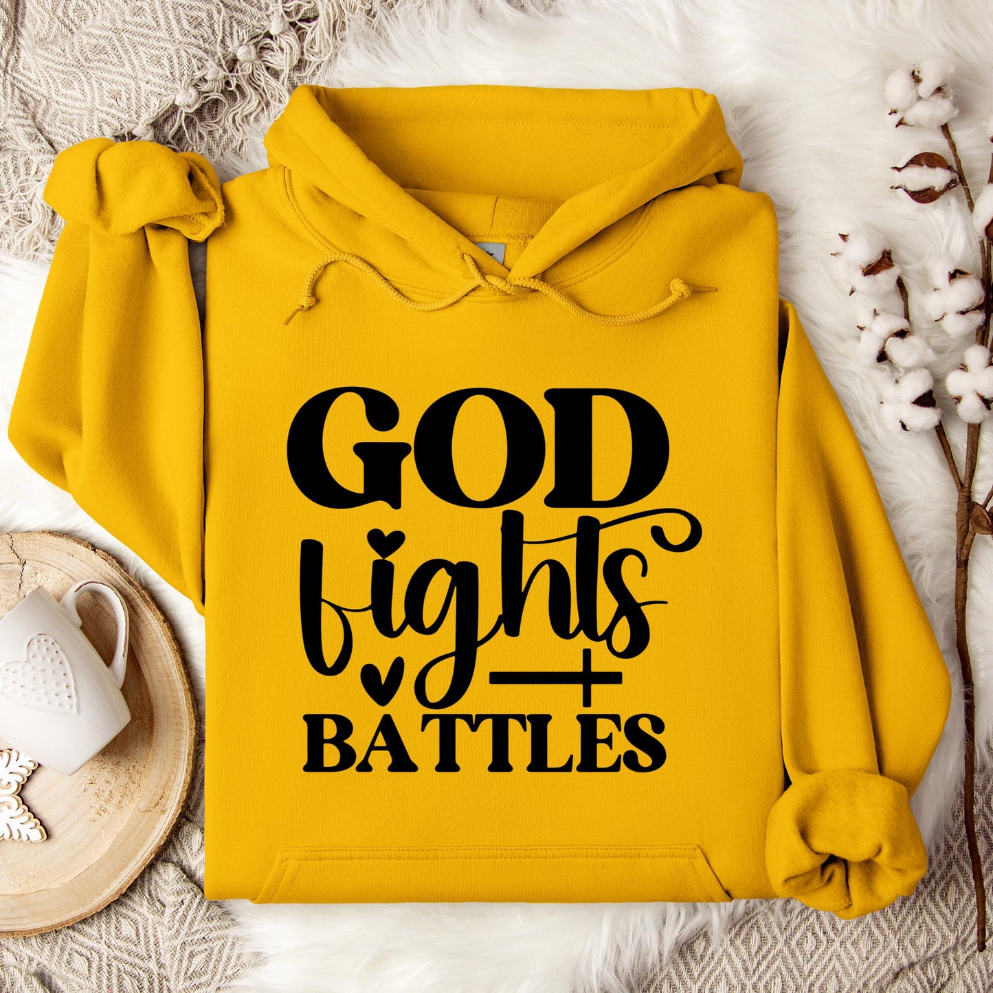 God Fights Battles Hoodie