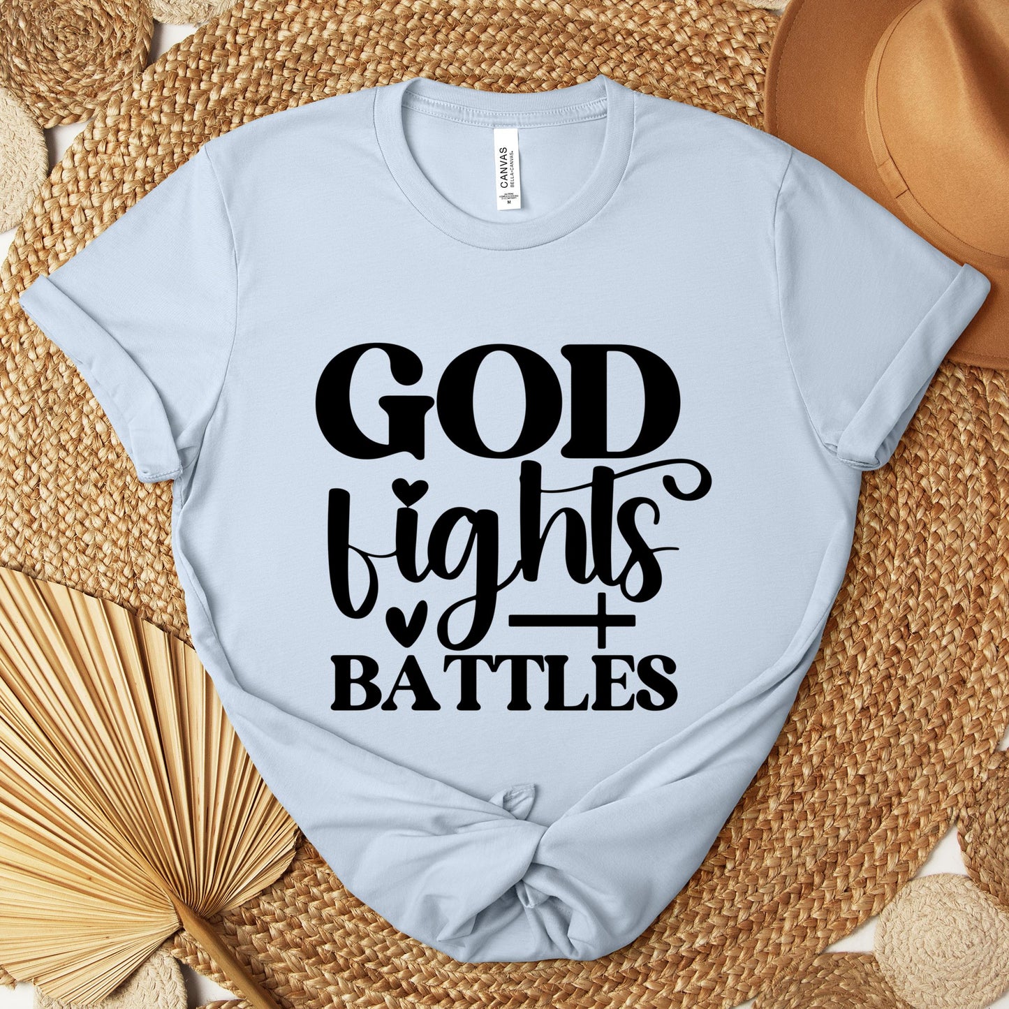 God Fights Battles Premium T-shirt
