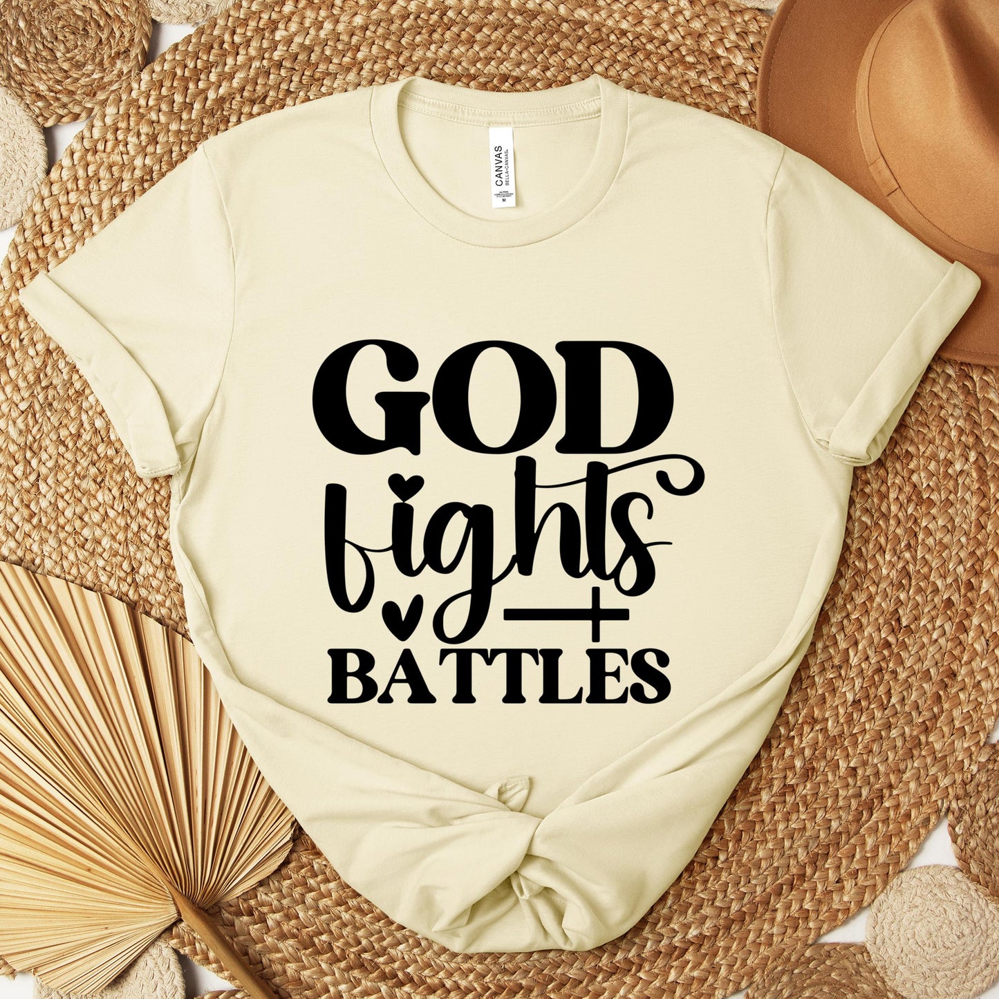 God Fights Battles Premium T-shirt