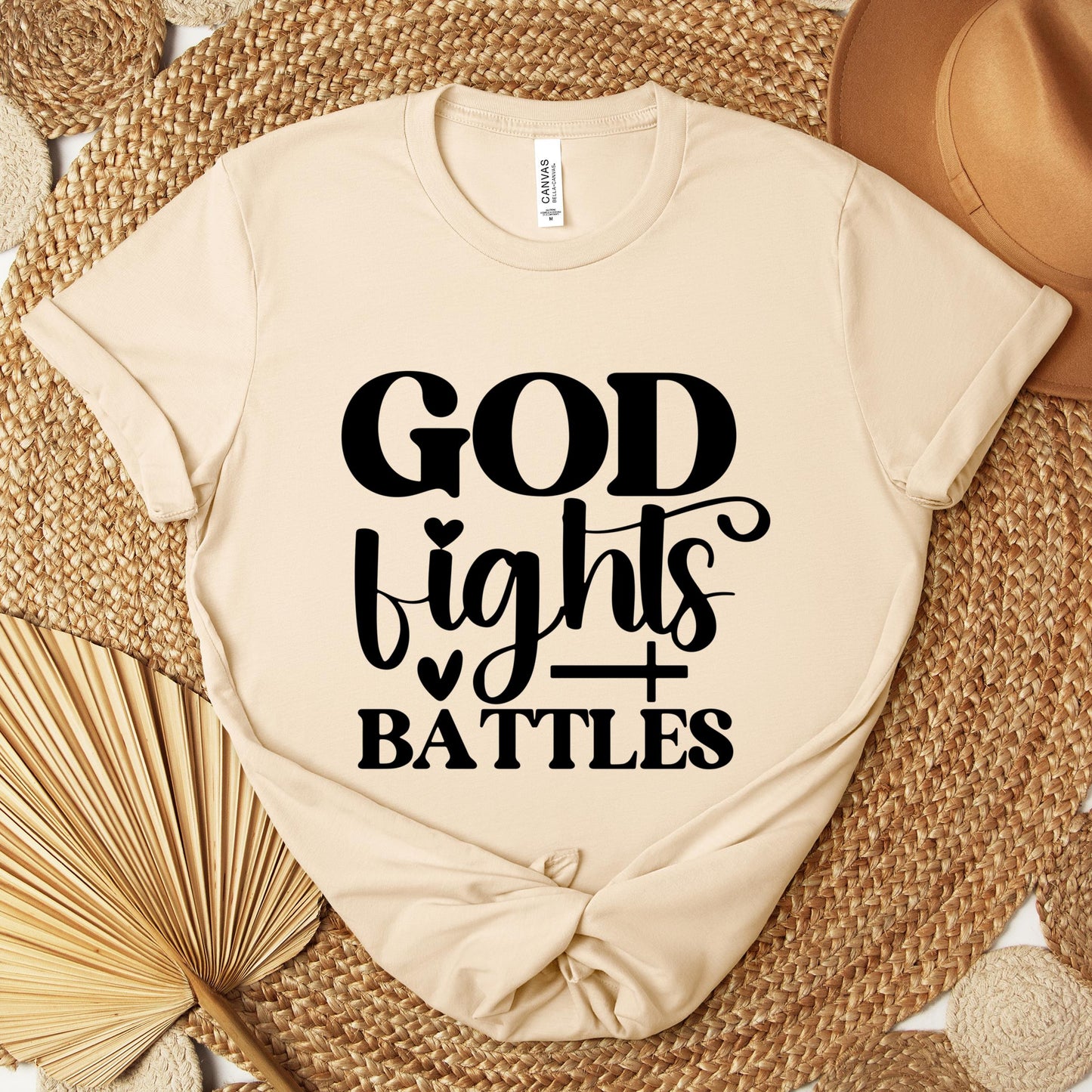 God Fights Battles Premium T-shirt